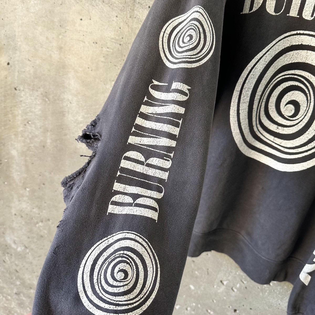 Saint Michael “Burning Humanity” Distressed Crewneck Sweatshirt Size US XL / EU 56 / 4 - 5 Thumbnail