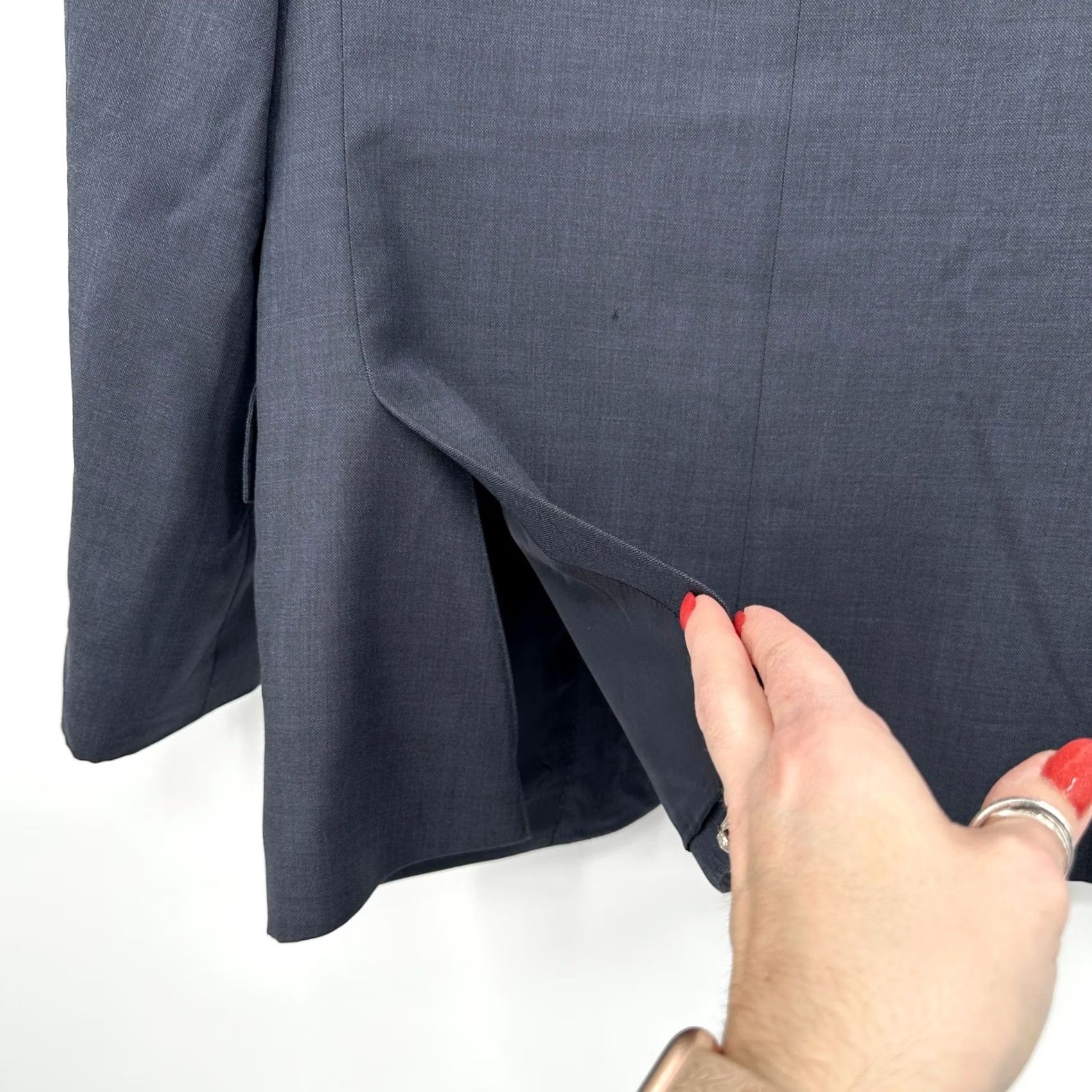 J.Crew J. Crew Ludlow Tollegno 1900 Wool Blend Italian Suit Blazer Men 36S Gray Jacket Coat 2 Piece Slim Notch Lapel Two-Button Formal Business Mens Size 36R - 7 Thumbnail