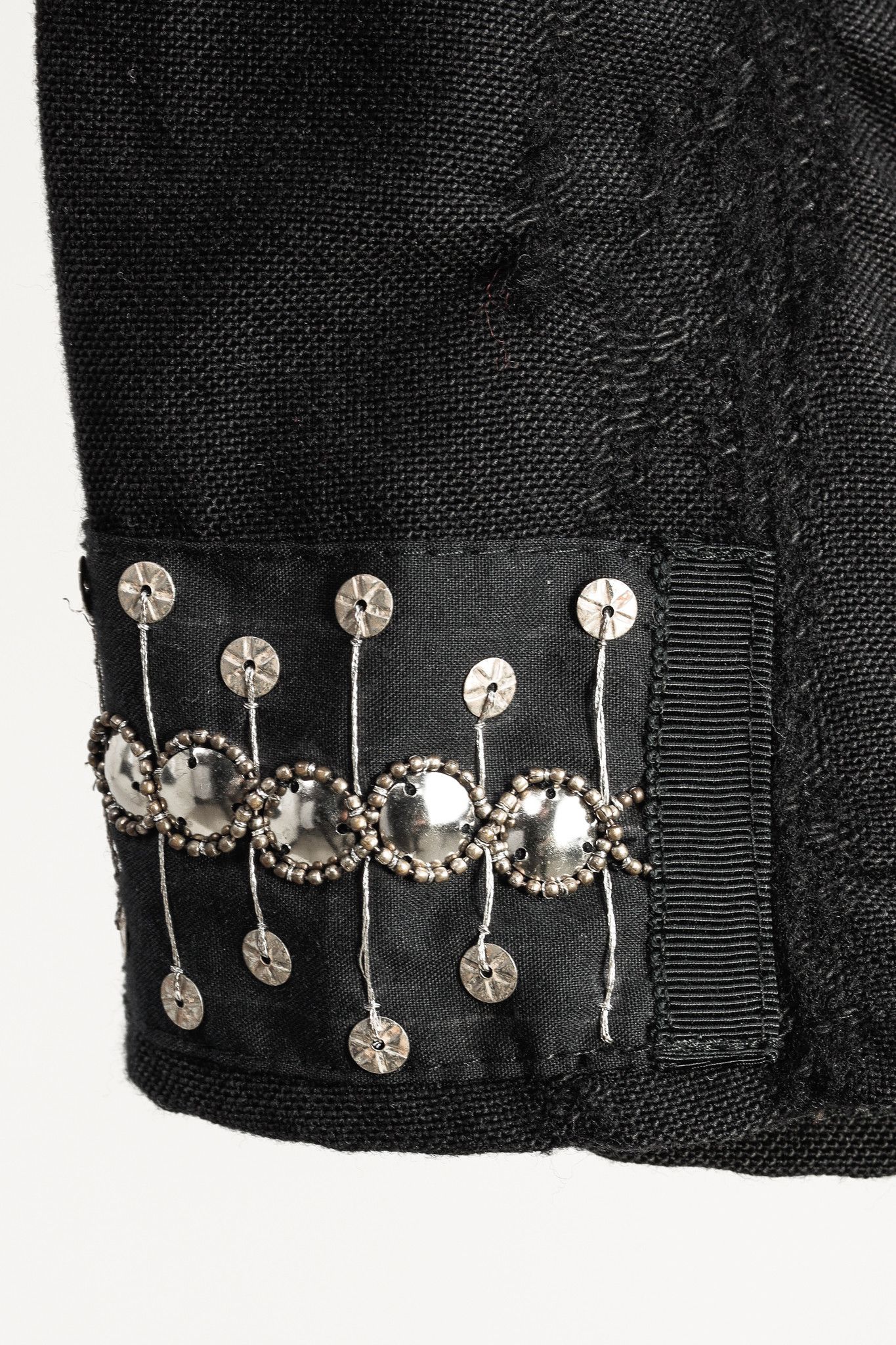 Other Caty Lesca Black Textured Wool & Cotton Metal-Accent Jacket Size L / US 10 / IT 46 - 7 Thumbnail