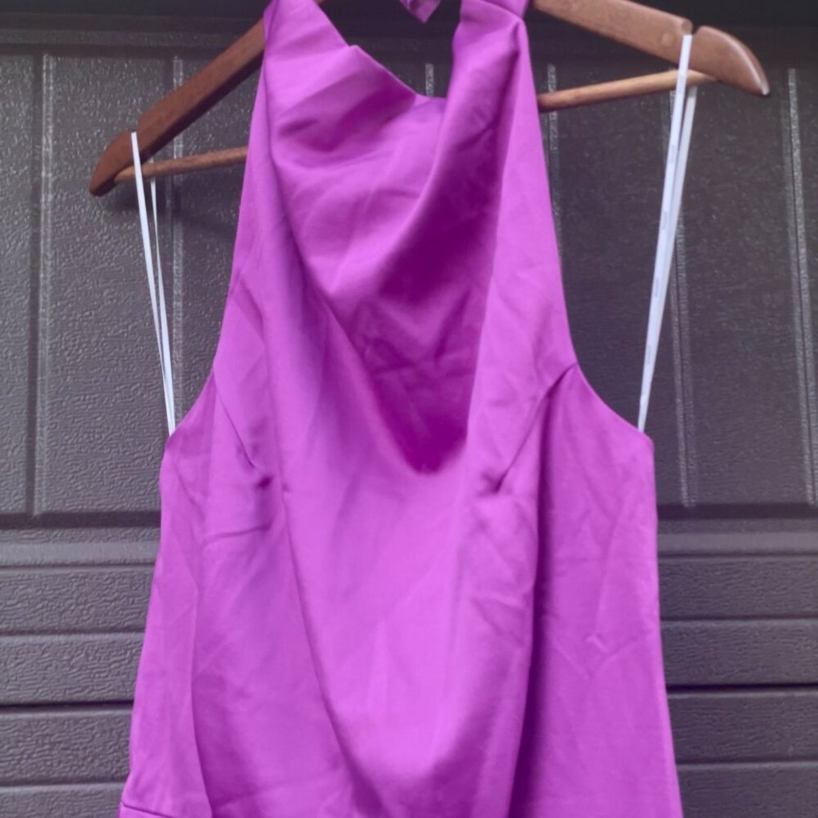 ELLIATT Elliatt Camo Asymmetric Satin Halter Cocktail Dress Large Size L / US 10 / IT 46 - 3 Thumbnail