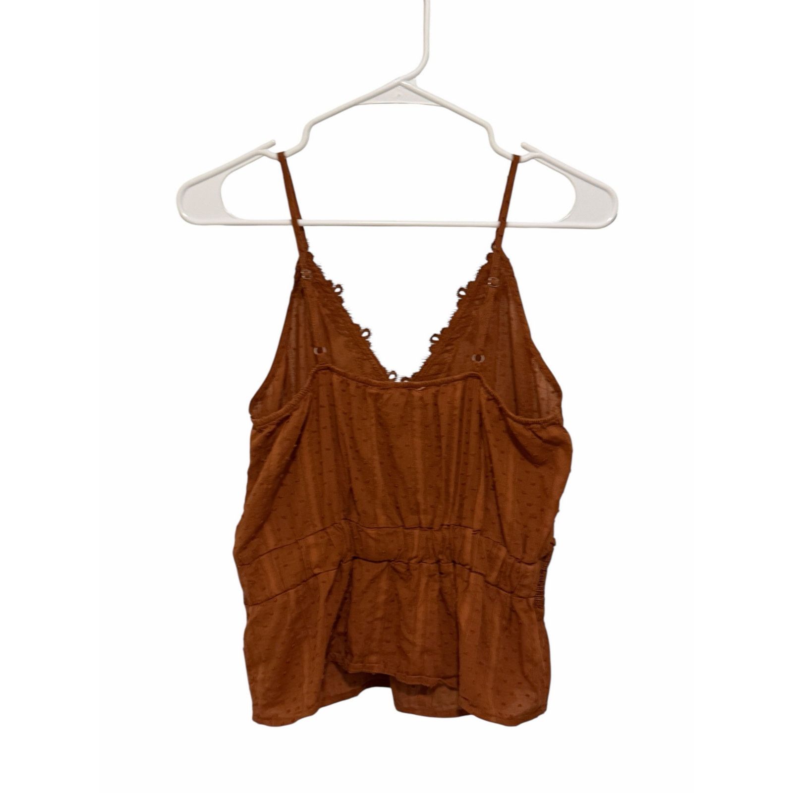 Other Sweet Wanderer Orange Brown Sleeveless V-Neck Lace Top Size M / US 6-8 / IT 42-44 - 6 Thumbnail