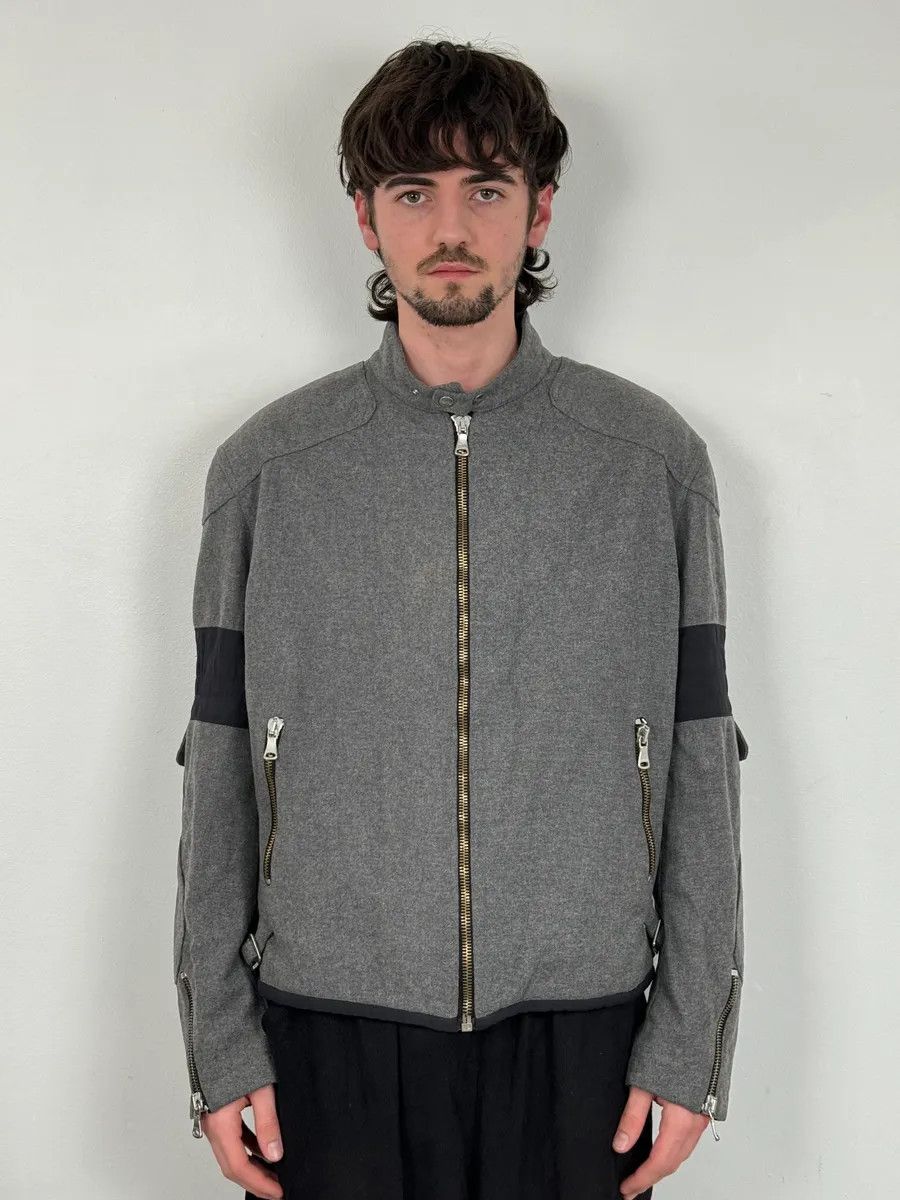 Gianfranco Ferre 2000s Gianfranco Ferré Grey Wool Zip-up Jacket Size US M / EU 48-50 / 2 - 2 Thumbnail