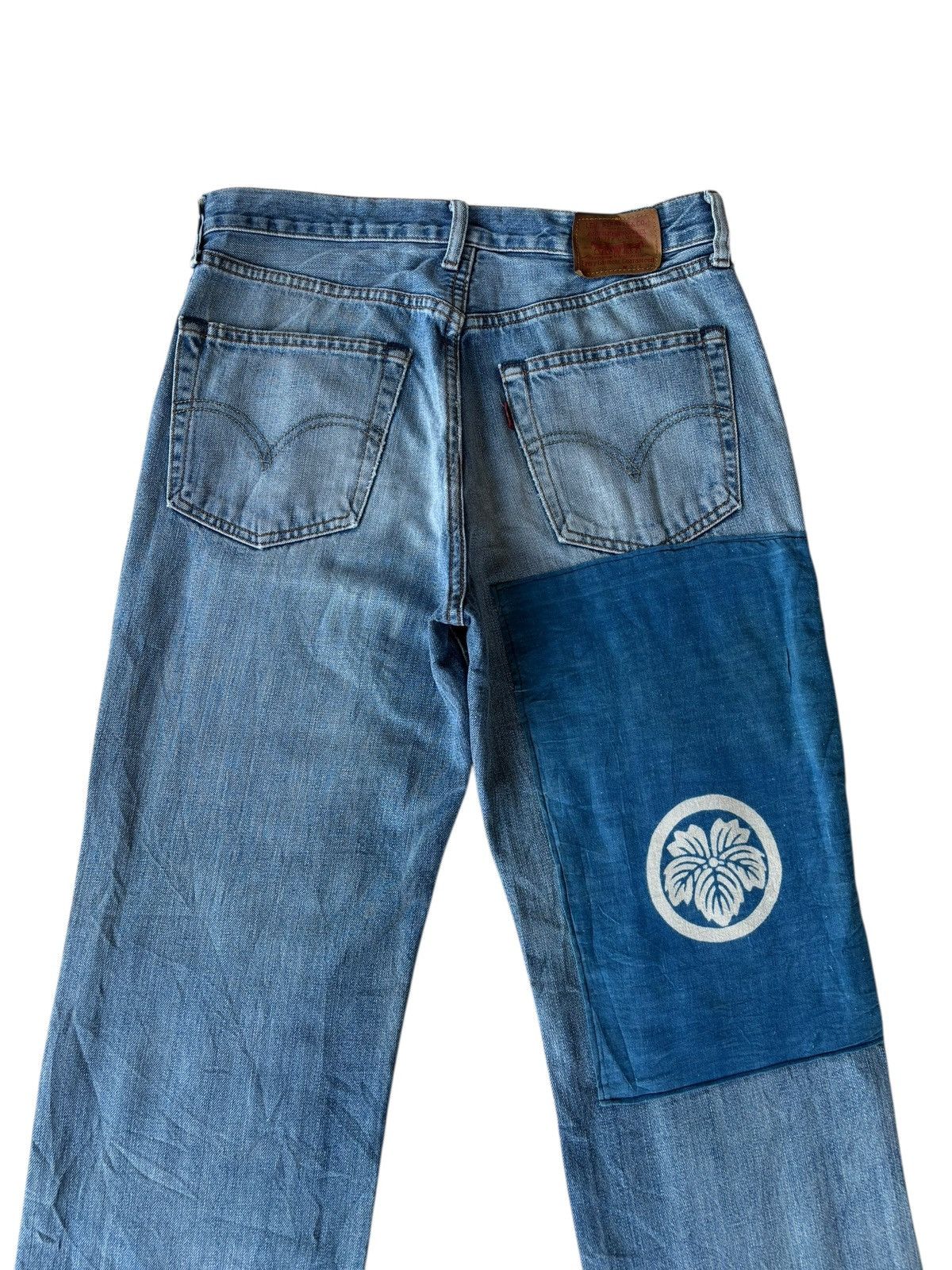 Junya Watanabe × Levi's 💥VINTAGE LEVIS 502 JAPANESE PATCHES REWORK DENIM JEANS Size US 31 - 6 Thumbnail