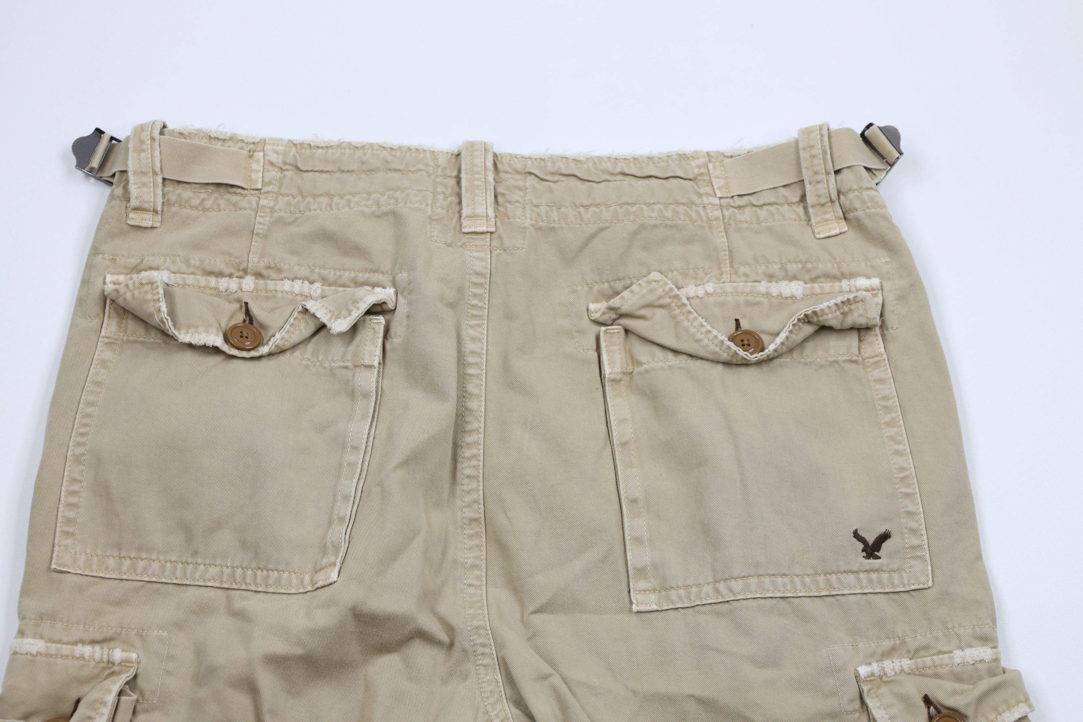 American Eagle Outfitters × Vintage Vintage American Eagle Outfitters Wide Leg Cargo Pants Beige Size US 36 / EU 52 - 9 Thumbnail