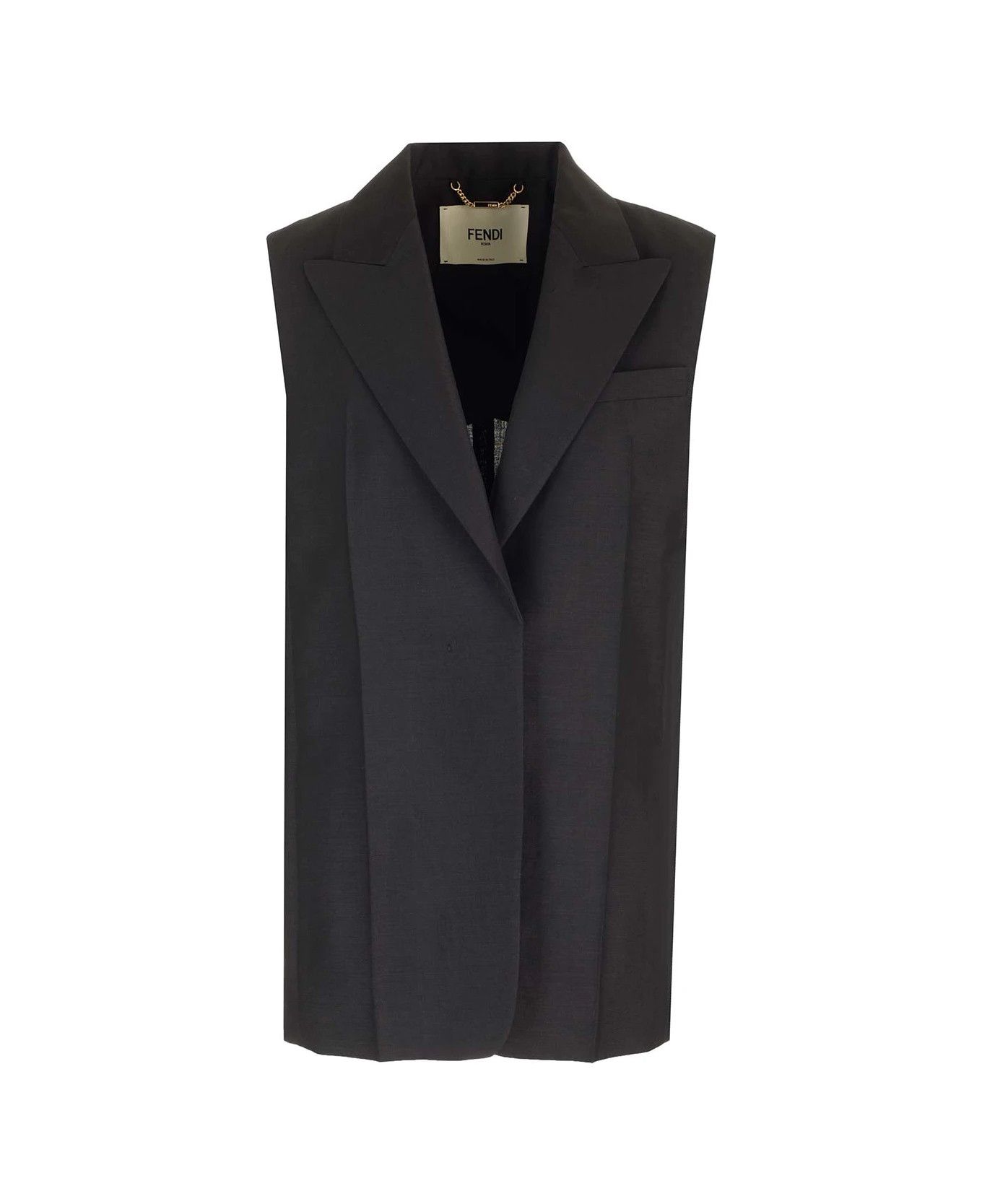 Fendi o1s1wg110426 Gilet in Black Size S / US 4 / IT 40 - 1 Thumbnail