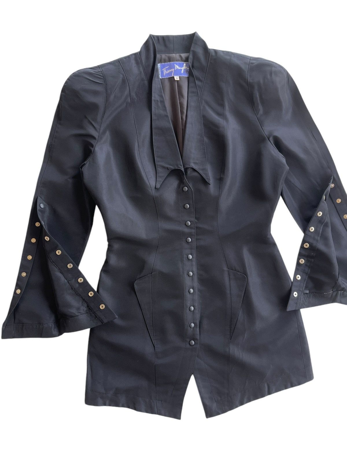 Thierry Mugler 1990s Iconic Structured Corseted Jacket Coat Size S / US 4 / IT 40 - 4 Thumbnail