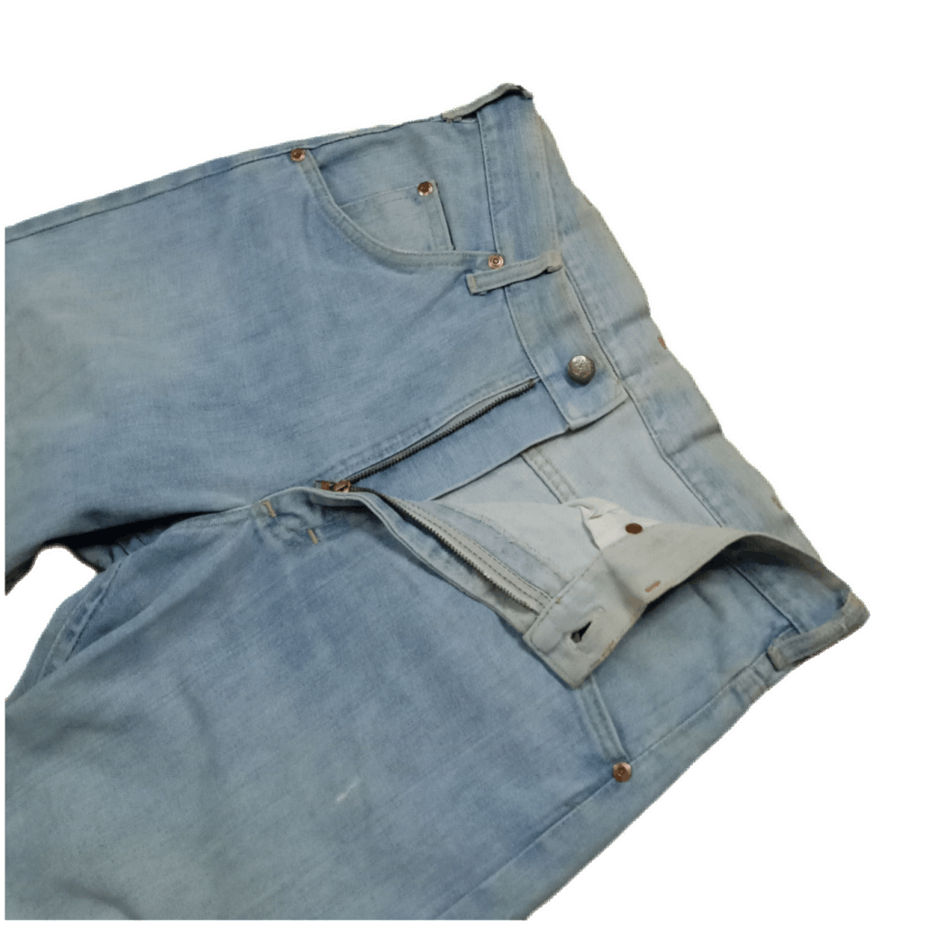 Lee 🇺🇸 Vintage Late 70s Lee Distressed Denim Pant Size US 32 / EU 48 - 3 Thumbnail