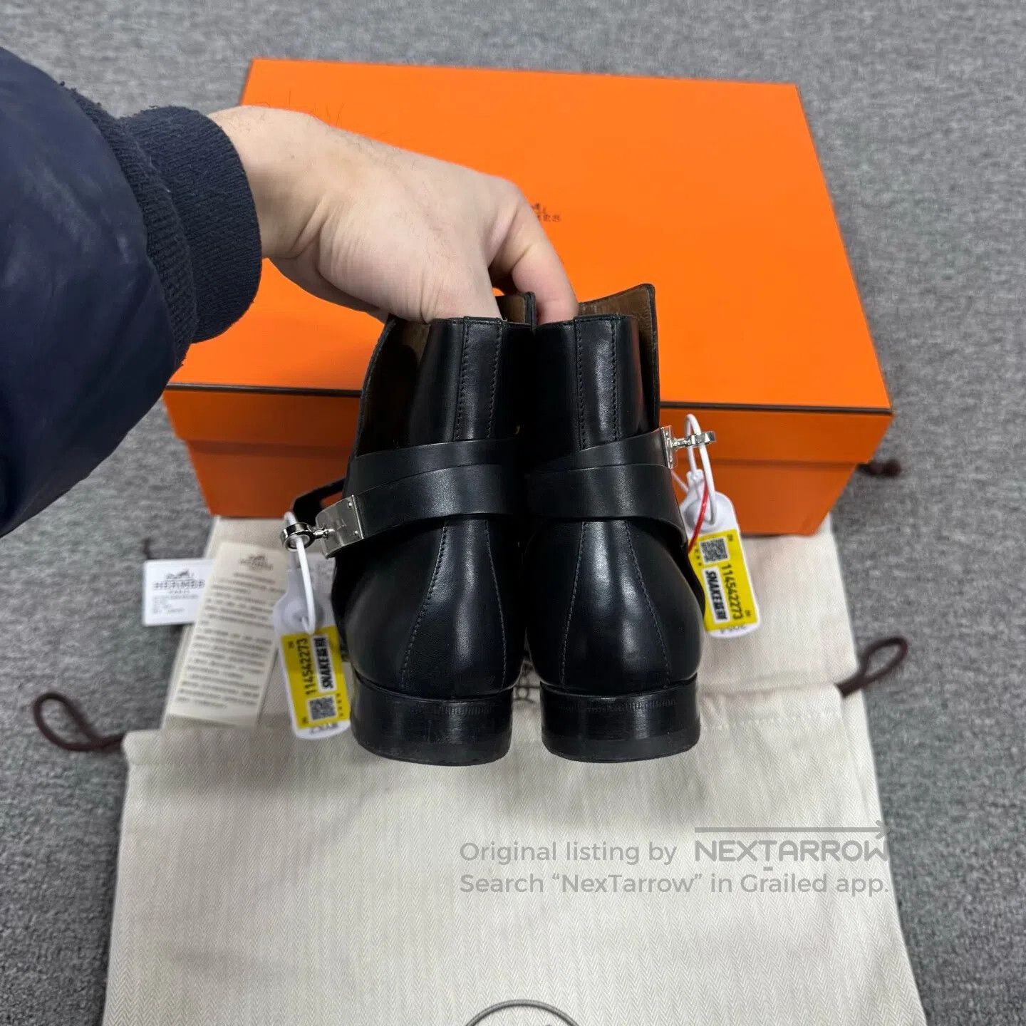 Hermes Hermes Kelly's Black Leather Short Boots| Size US 5.5 / IT 35.5 - 4 Thumbnail