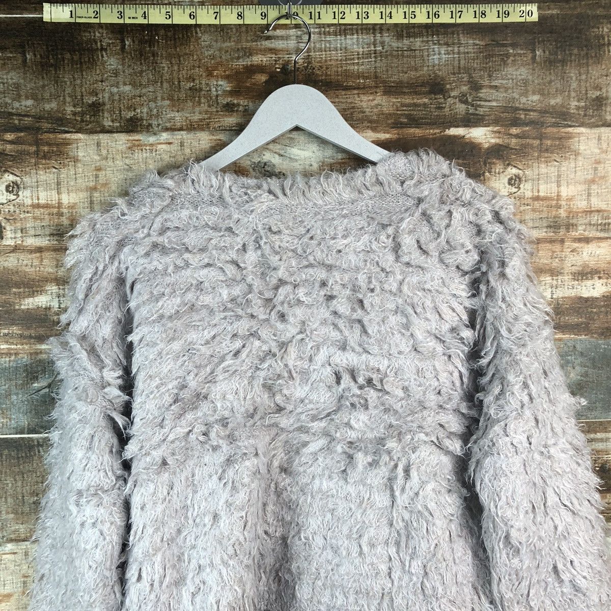 Japanese Brand DL Archives Gray Mohair Cardigan Knitwear #C374 Size M / US 6-8 / IT 42-44 - 13 Thumbnail