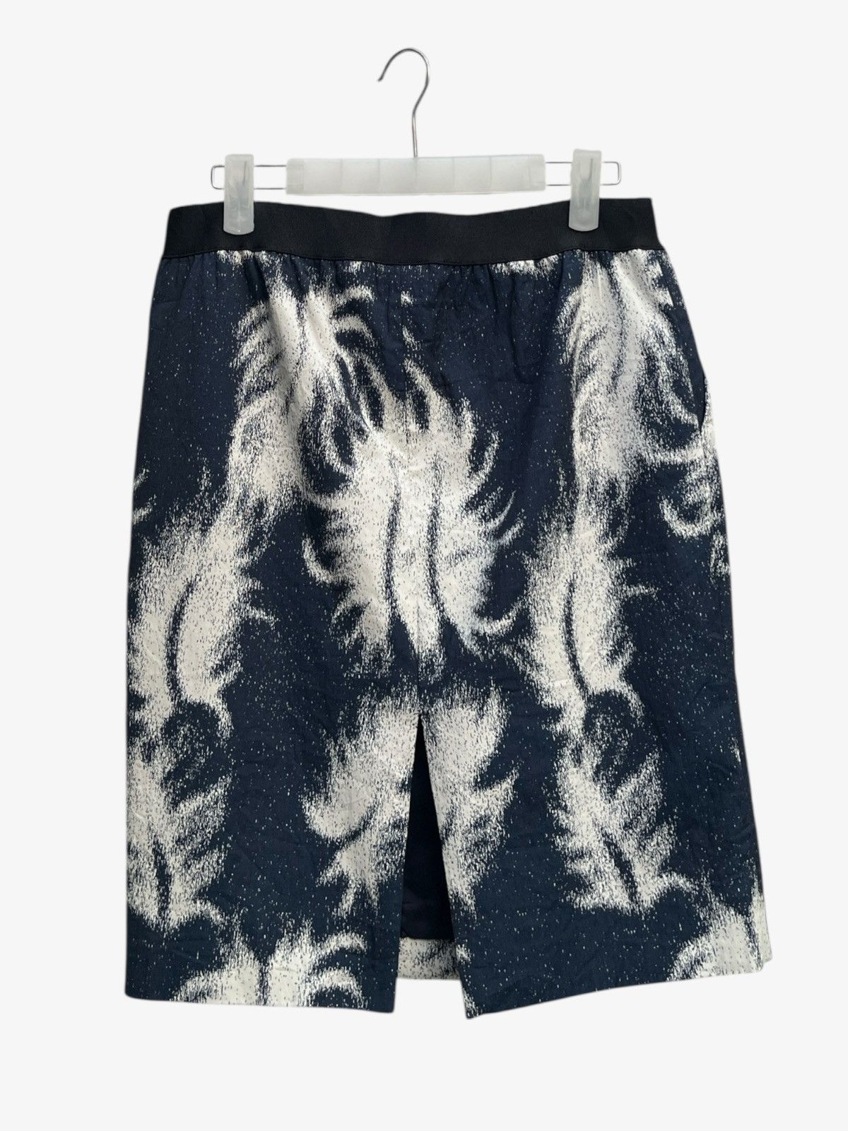 Viktor & Rolf Viktor & Rolf Feather Print Navy Blue Knee Length Skirt Size 28" / US 6 / IT 42 - 3 Thumbnail