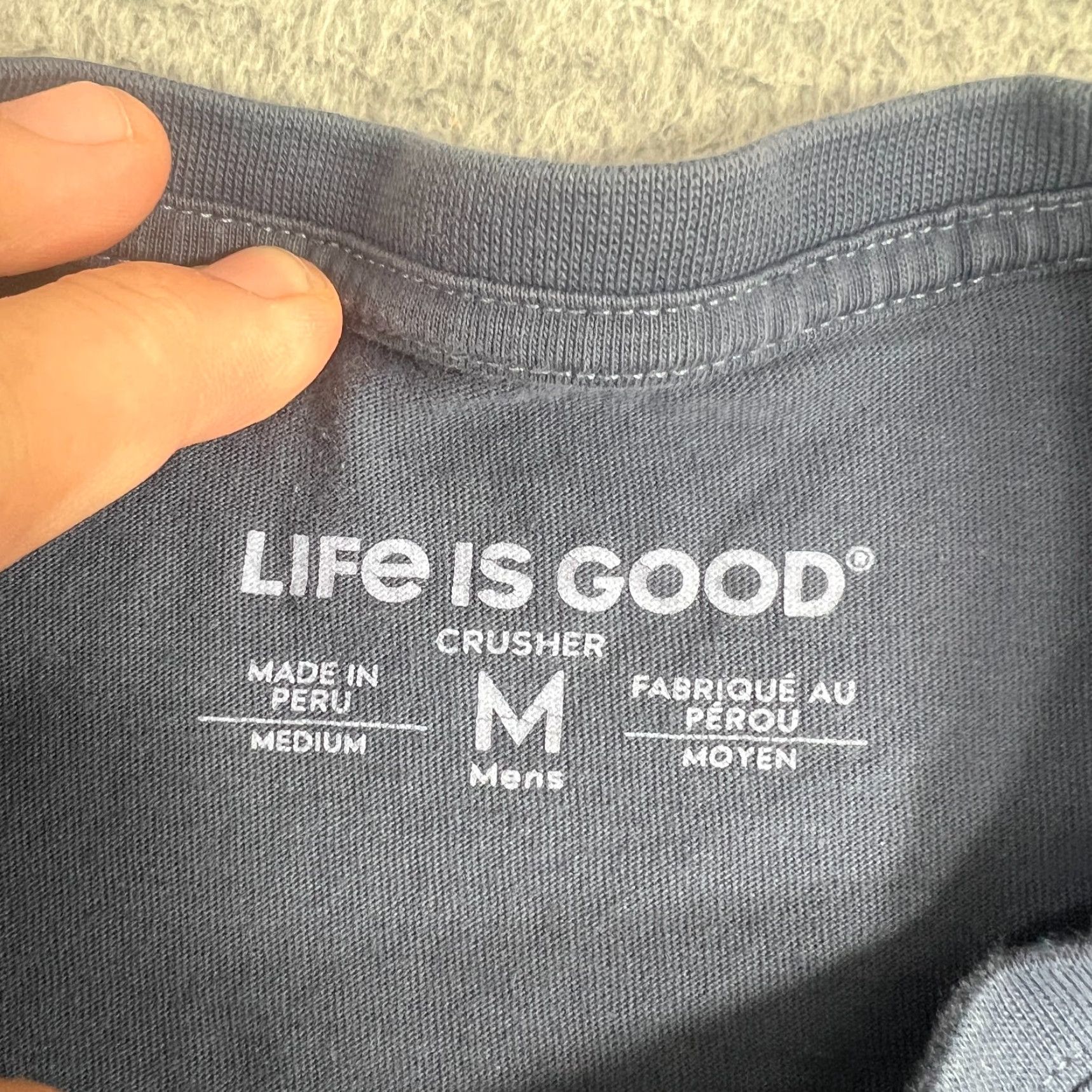 Life is Good LIFE IS GOOD Graphic T-Shirt Medium Blue Cotton Mens Crusher Short Sleeve Preowned Size US M / EU 48-50 / 2 - 4 Thumbnail