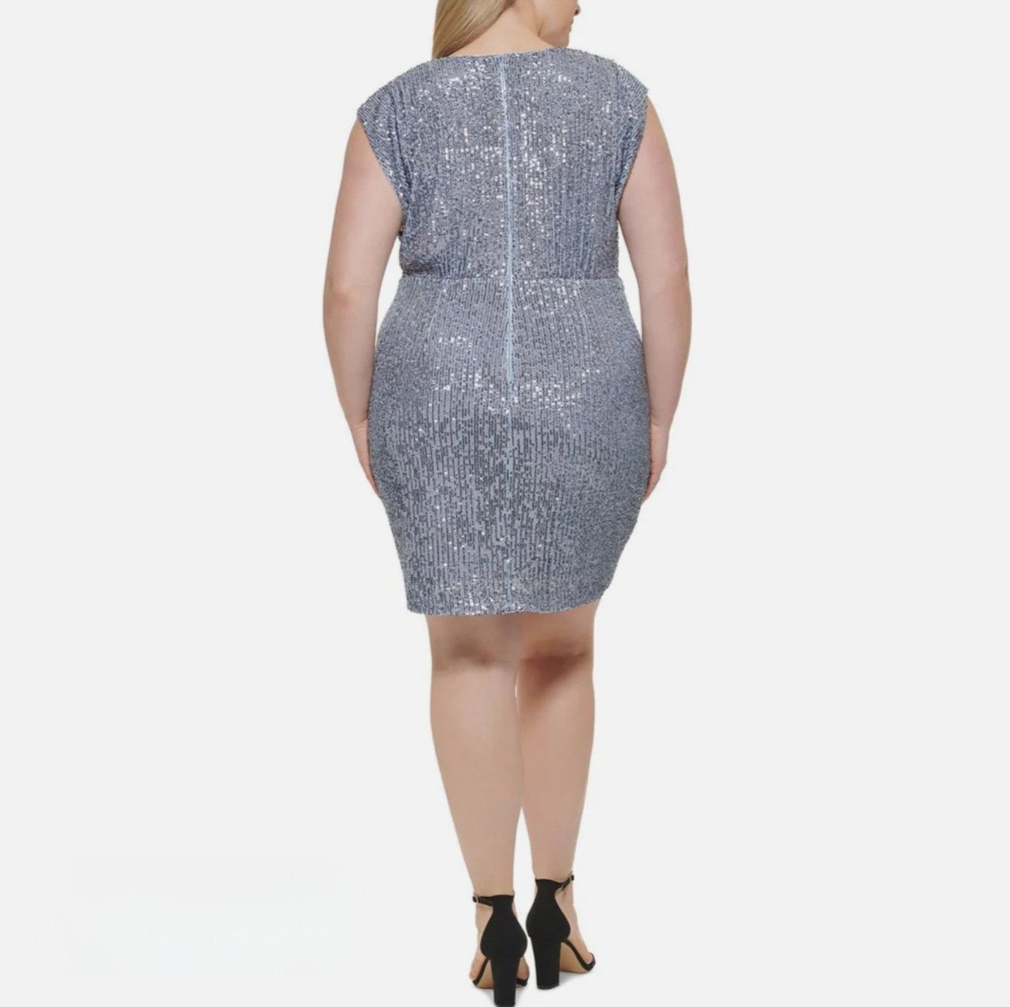 Other Eliza J Sequin Sheath Ruched Party/Cocktail Dress Size 3XL / US 20-22 - 2 Thumbnail
