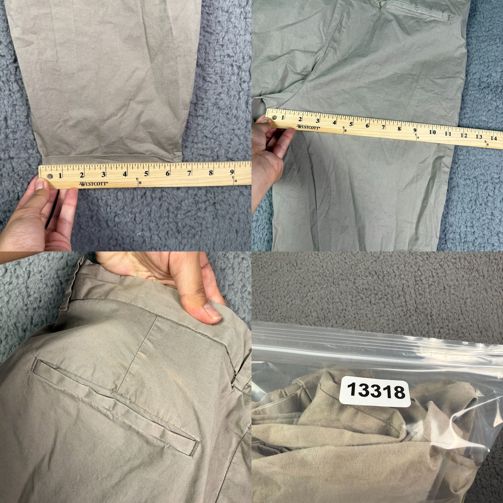 Allsaints AllSaints Pants Mens 28 Beige Matford Trouser Straight Fit Chino Cuffed Size US 28 / EU 44 - 8 Thumbnail
