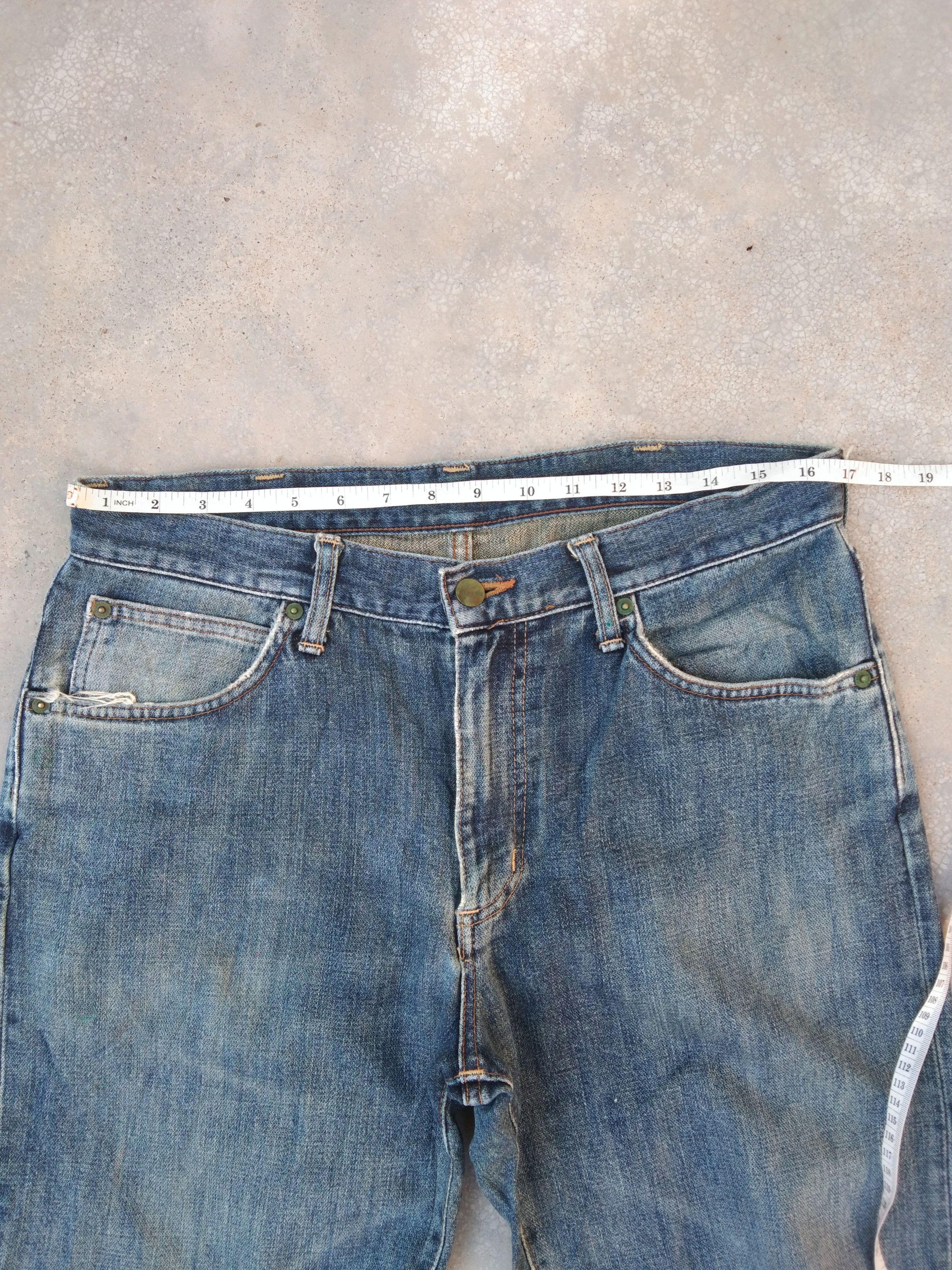 Wrangler Vintage Faded Wrangler Straight Leg Distressed Jeans 33x30 Size US 33 - 6 Thumbnail