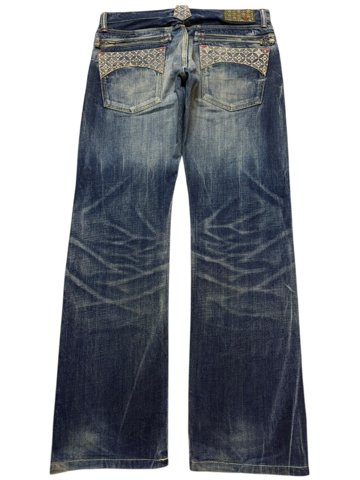 Eternal Vintage Japan Eternal Mud Wash Faded Whisker Straight Leg Size US 35 - 2 Thumbnail