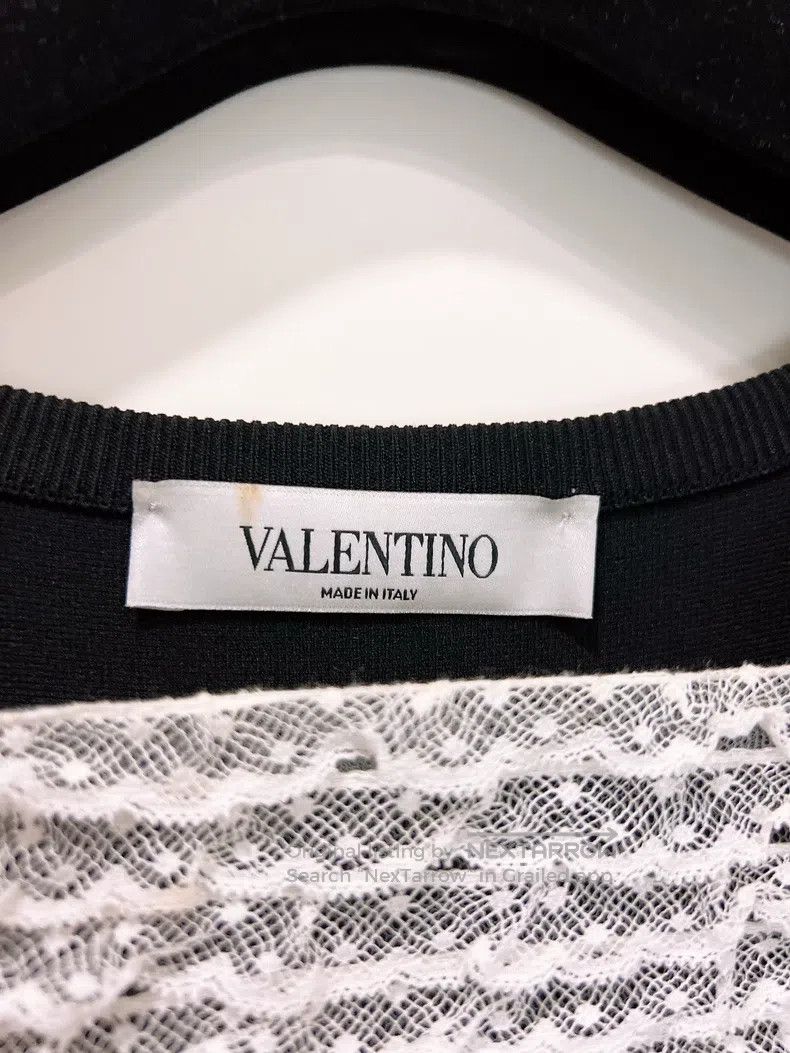 Valentino Valentino Black lace knitted dress Size L / US 10 / IT 46 - 7 Thumbnail