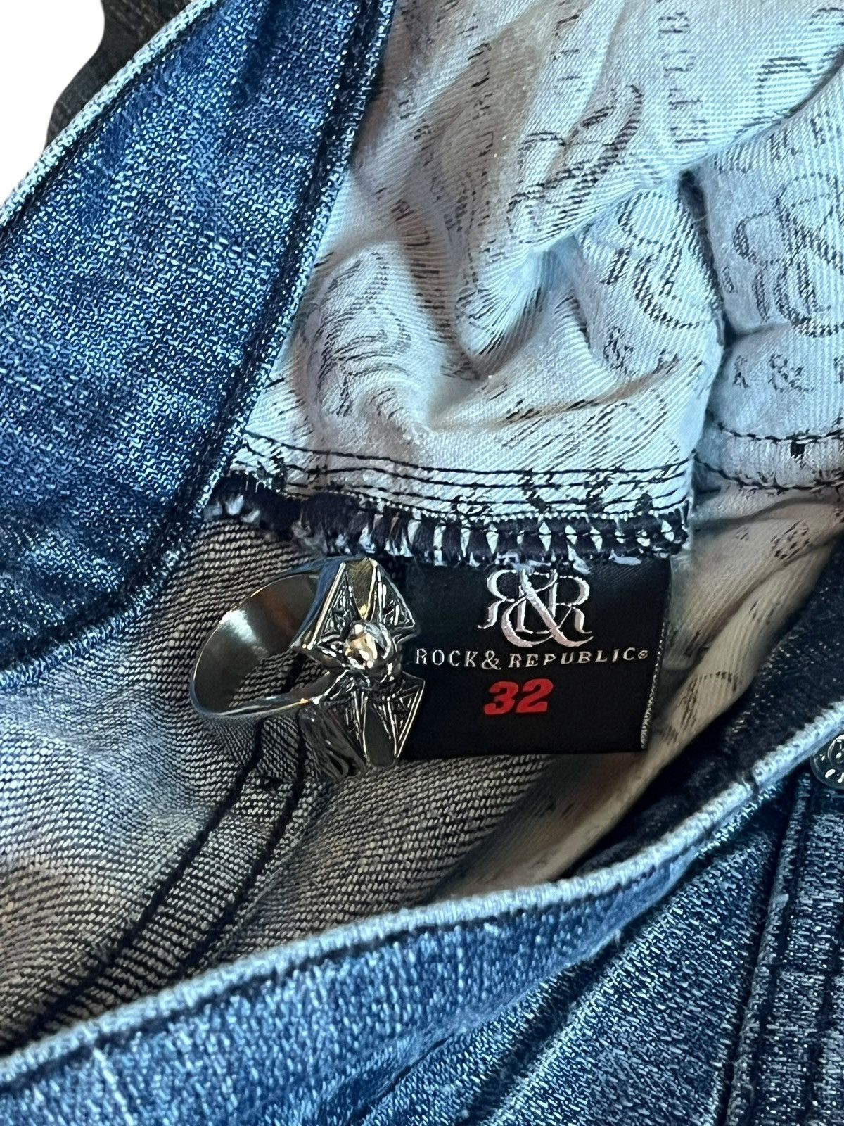 Rock Revival RARE VINTAGE distressed Rock & Republic Straight Leg Jeans Size US 32 / EU 48 - 7 Thumbnail