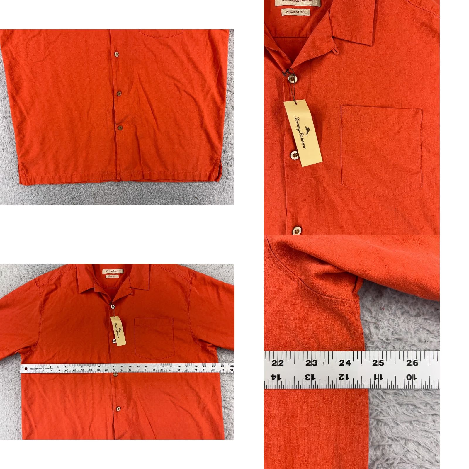 Tommy Bahama Tommy Bahama Shirt Men XL Orange Silk Button-Up Hawaiian Vacation Resort 100% Silk Button-Up Aloha Beach Vacation Mens Shirts Size US XL / EU 56 / 4 - 8 Thumbnail