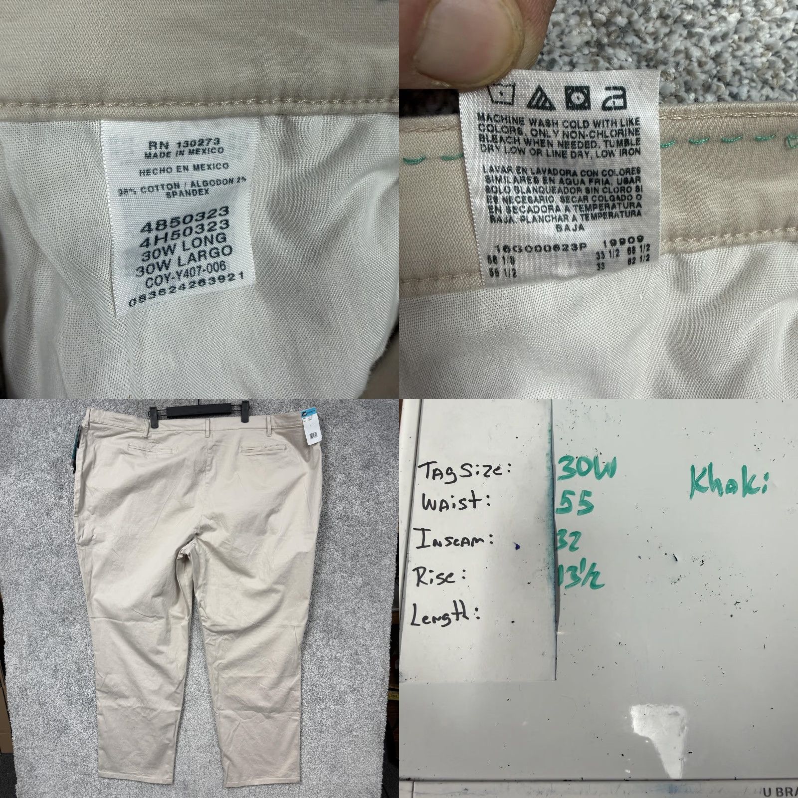Lee Lee All Day Pant Womens 30W 55x32 Khaki Relaxed Fit Straight Twill Chino Pants Size 30" / US 8 / IT 44 - 9 Thumbnail