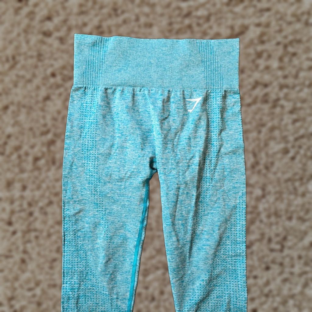Gymshark Gymshark Pants Womens Small Green Vital Seamless Leggings Stretch Athleisure Size 28" / US 6 / IT 42 - 1 Thumbnail