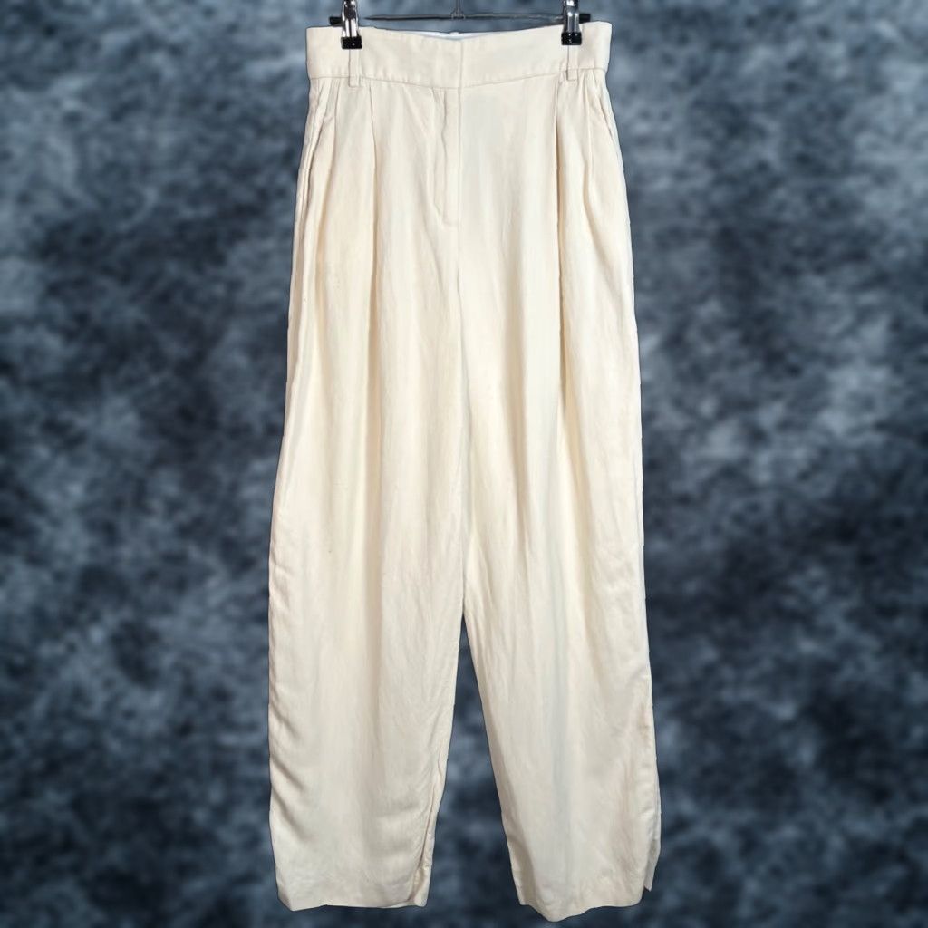 Victoria Beckham VINTAGE Victoria Beckham x Mango Cream High-Waist Pleated Pants Womens Size 2 Size 26" / US 2 / IT 38 - 1 Thumbnail