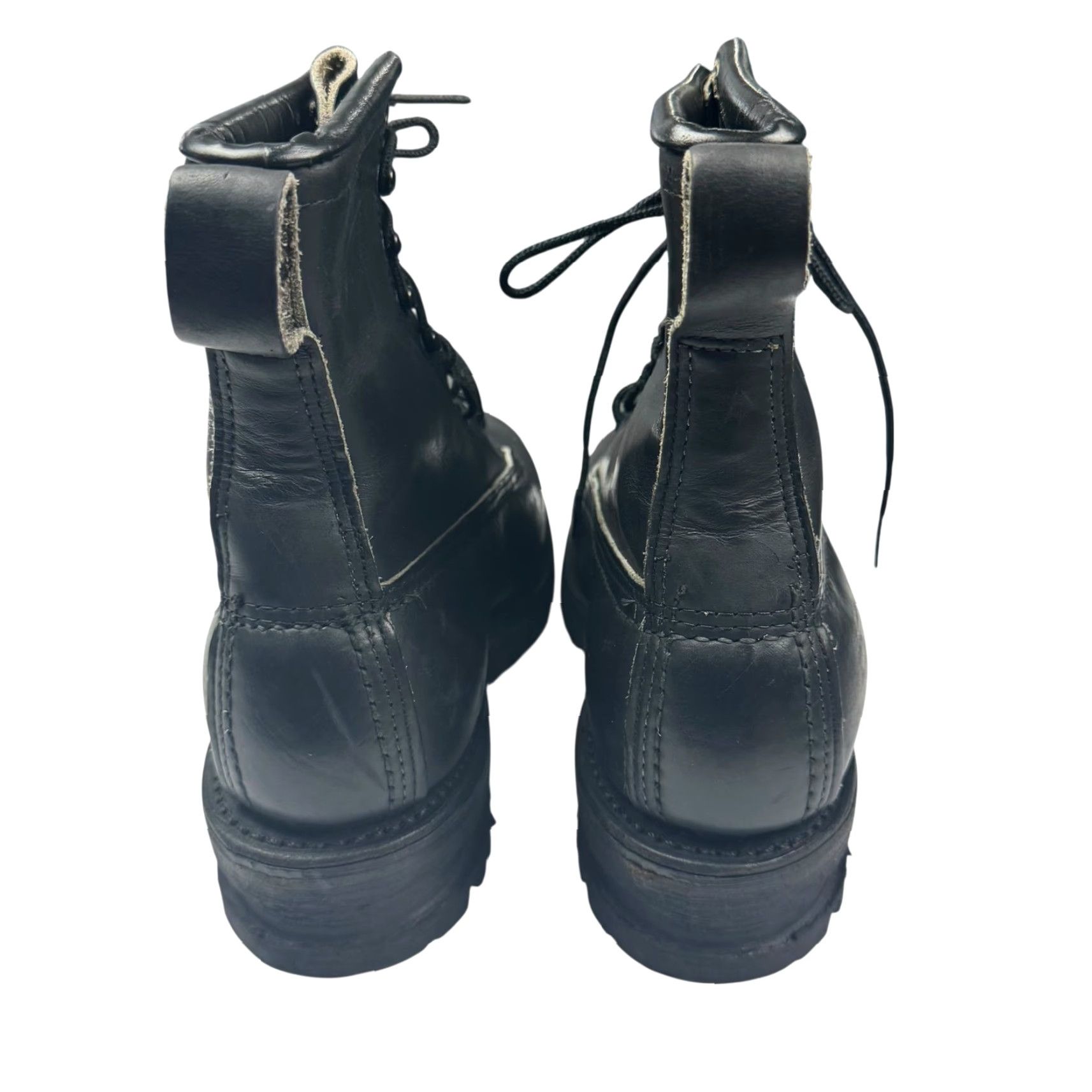 Chippewa VINTAGE Chippewa Combat Service Leather Boots 8718 Black Boots Men Size 6 Leather C US Shoe Black Mens Size US 6 / EU 39 - 3 Thumbnail