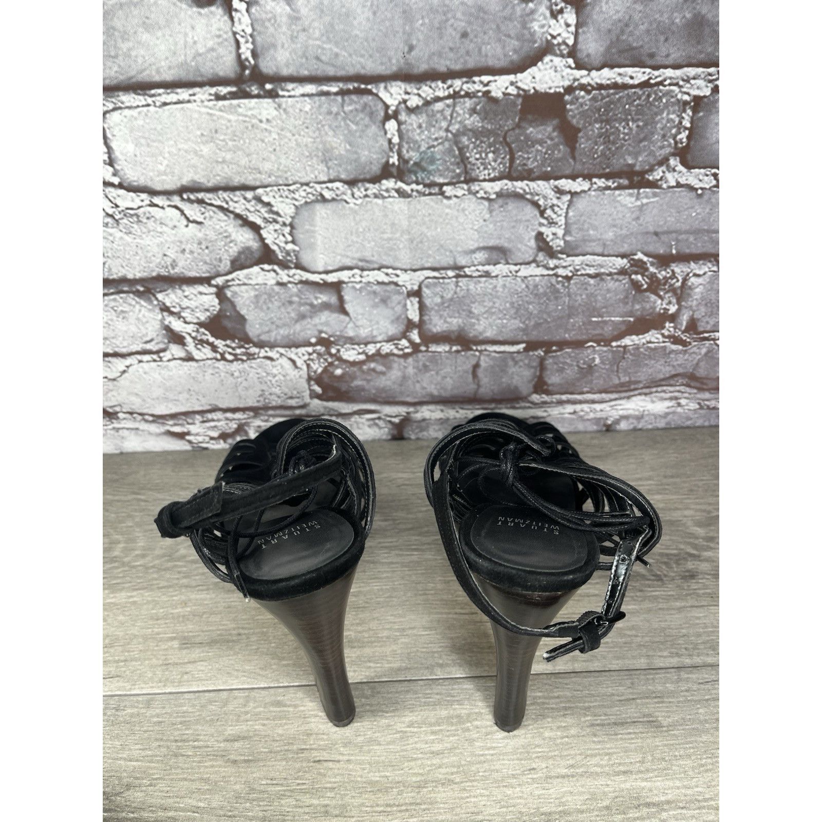Stuart Weitzman Stuart Weitzman Black Suede Leather Caged Stiletto Heels Wom Size US 6 / IT 36 - 17 Thumbnail