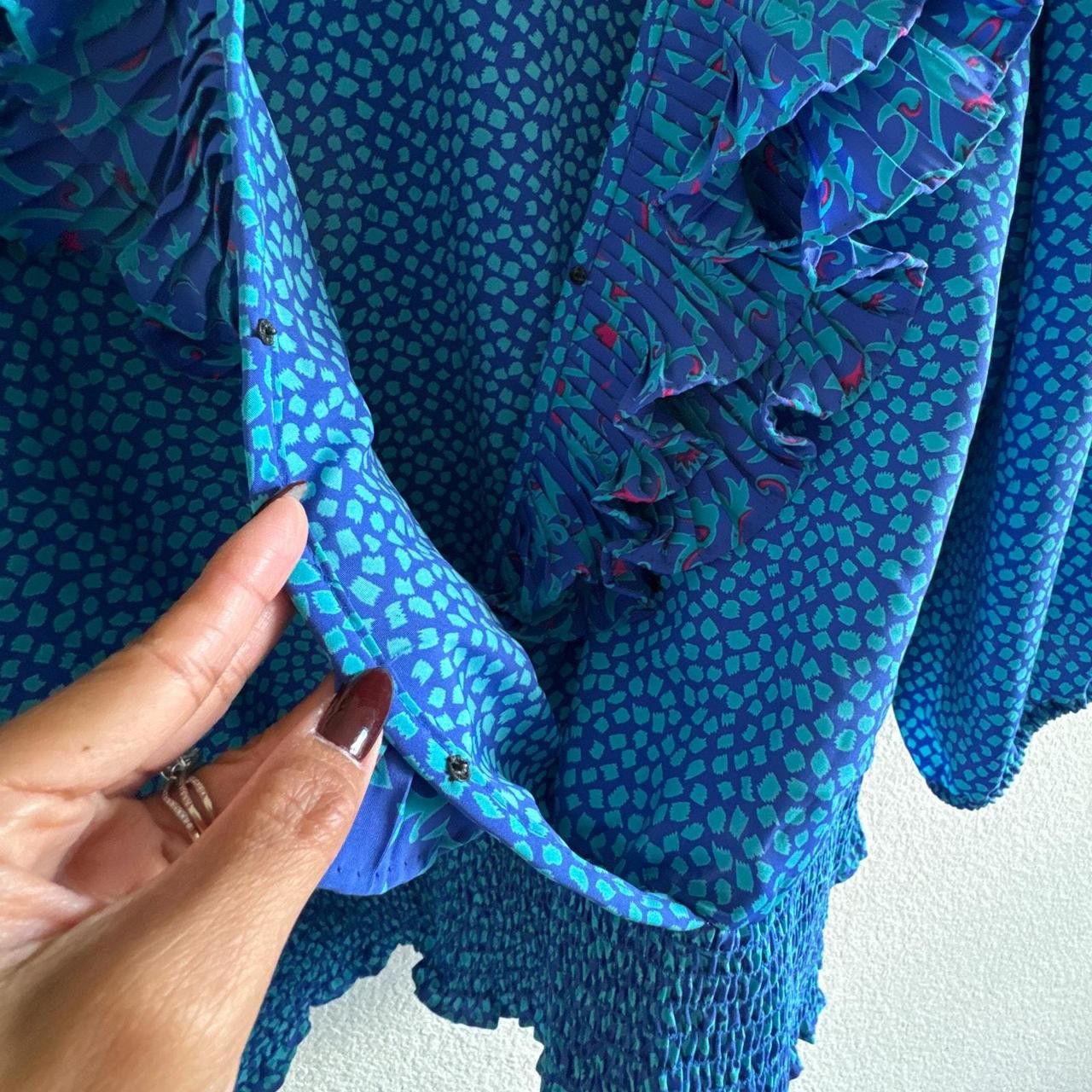 Other Susan Freis Vintage Made In USA Ruffle Blouse top Medium Size M / US 6-8 / IT 42-44 - 5 Thumbnail