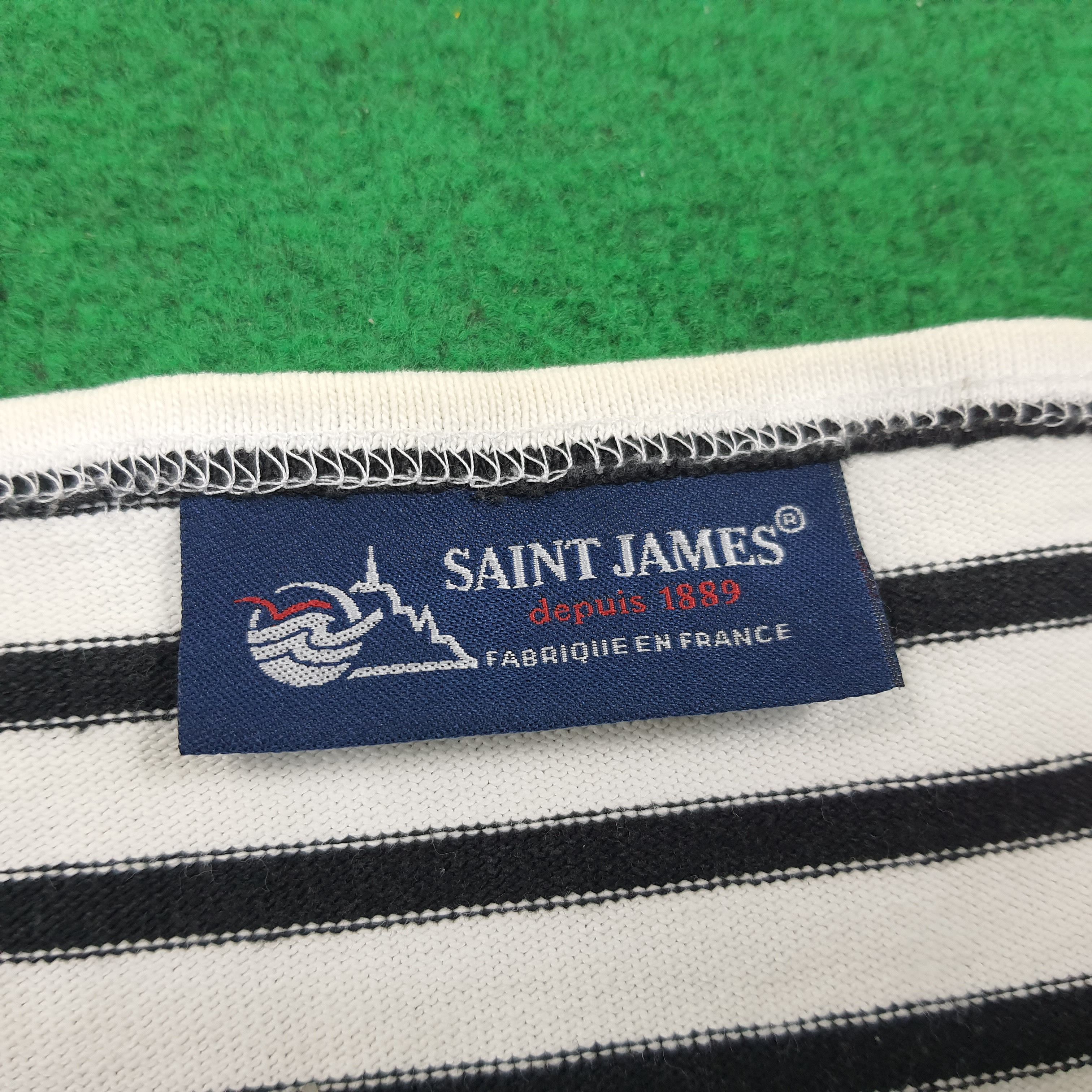 Saint James × Vintage Vintage Saint James Striped Designer Tshirt Size S / US 4 / IT 40 - 4 Thumbnail