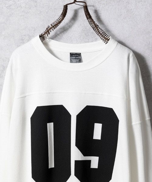 Number (N)ine Number nine HEAVY COTTON NUMBERING FOOTBALL L/S T-SHIRT Size US L / EU 52-54 / 3 - 2 Thumbnail