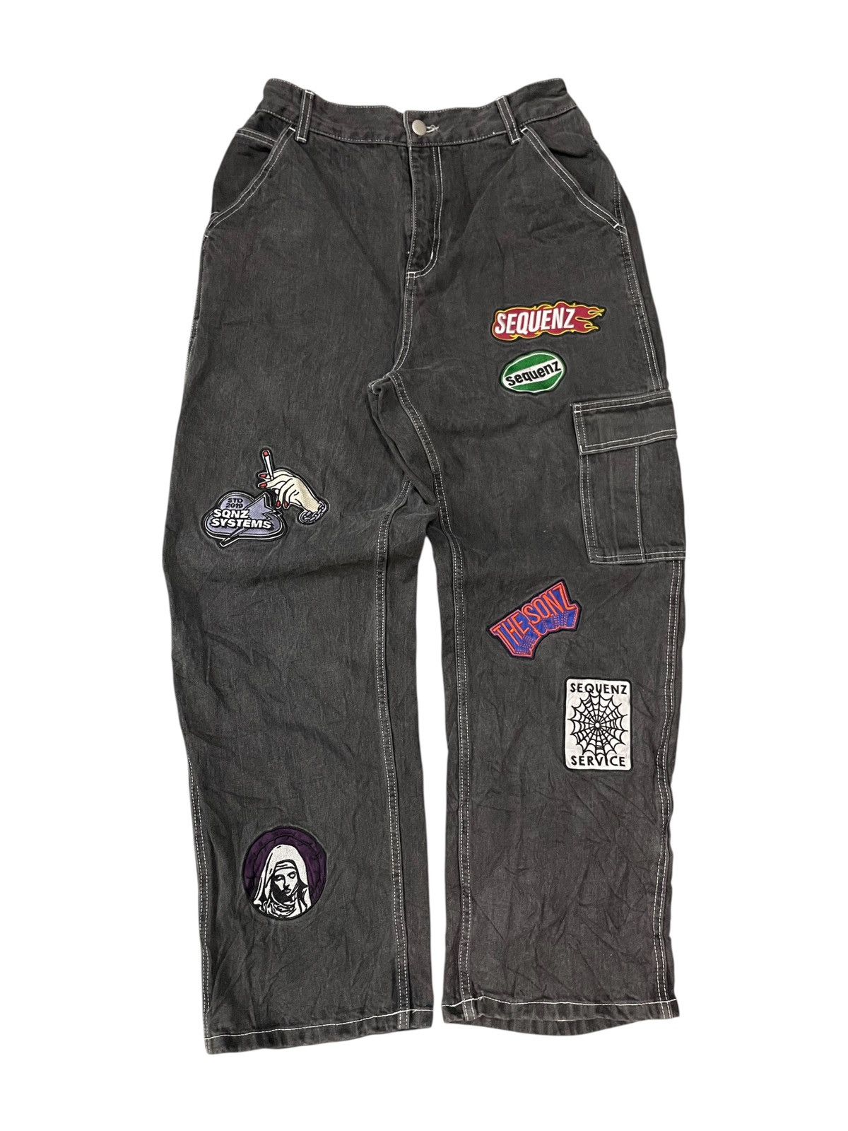 Vintage Sequenz Y2k Denim Baggy Pants Size US 34 / EU 50 - 1 Thumbnail