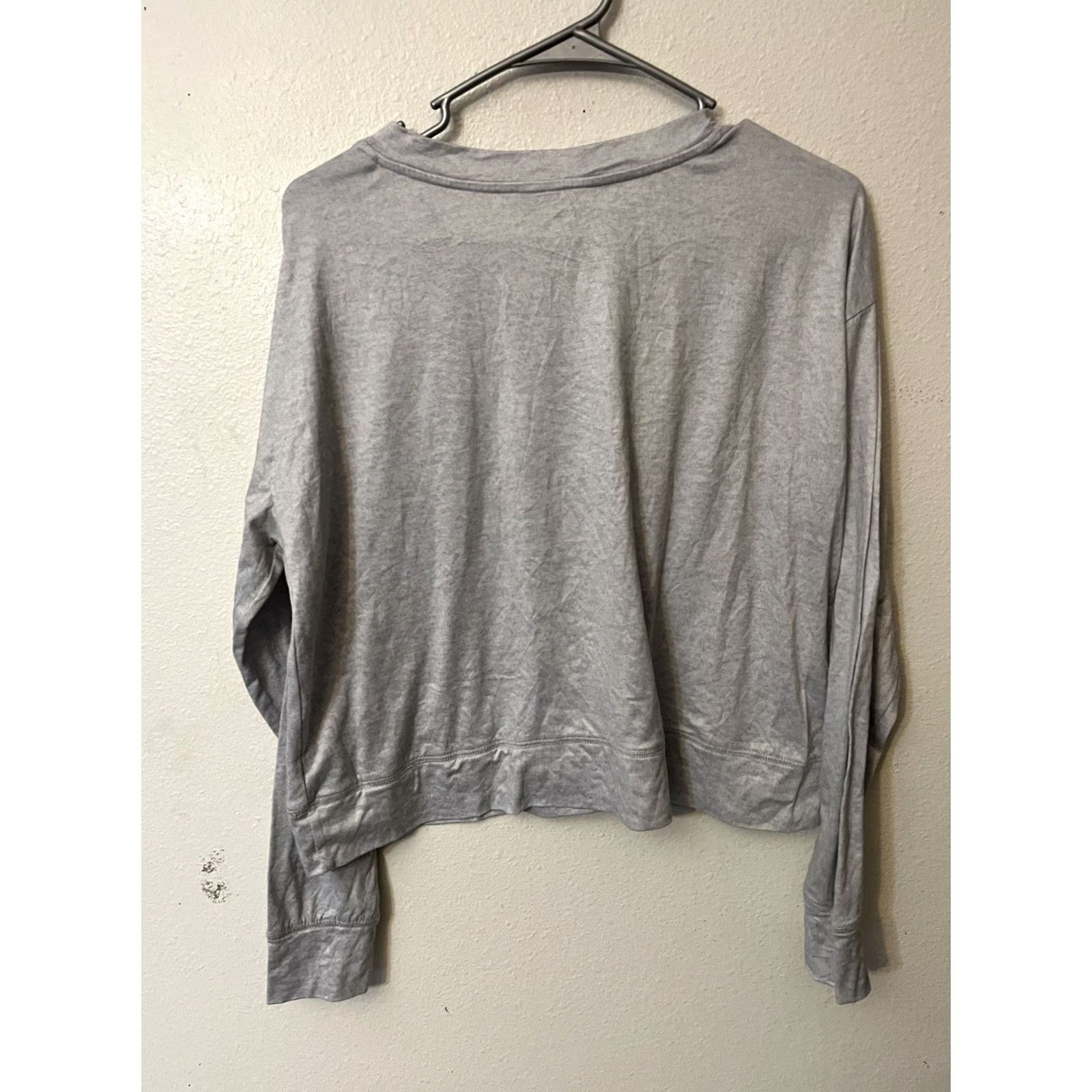 Gap Gap Body Women Long Sleeve V-Neck Pullover Shirt Gray L Regular Size L / US 10 / IT 46 - 3 Thumbnail