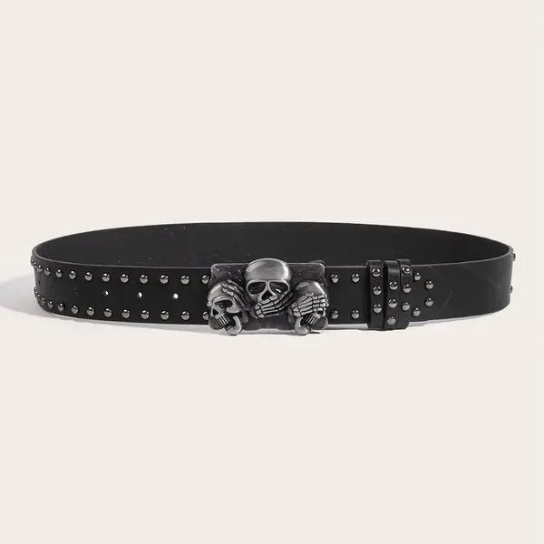 Japanese Brand Skull Rivet Belts Size ONE SIZE - 7 Thumbnail