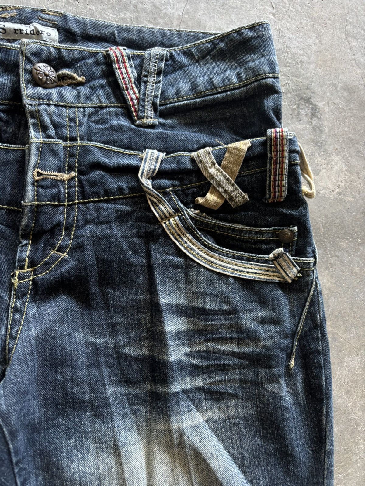 PPFM double waist sorridere faded wash whiskered japanese punk Size US 31 - 8 Thumbnail