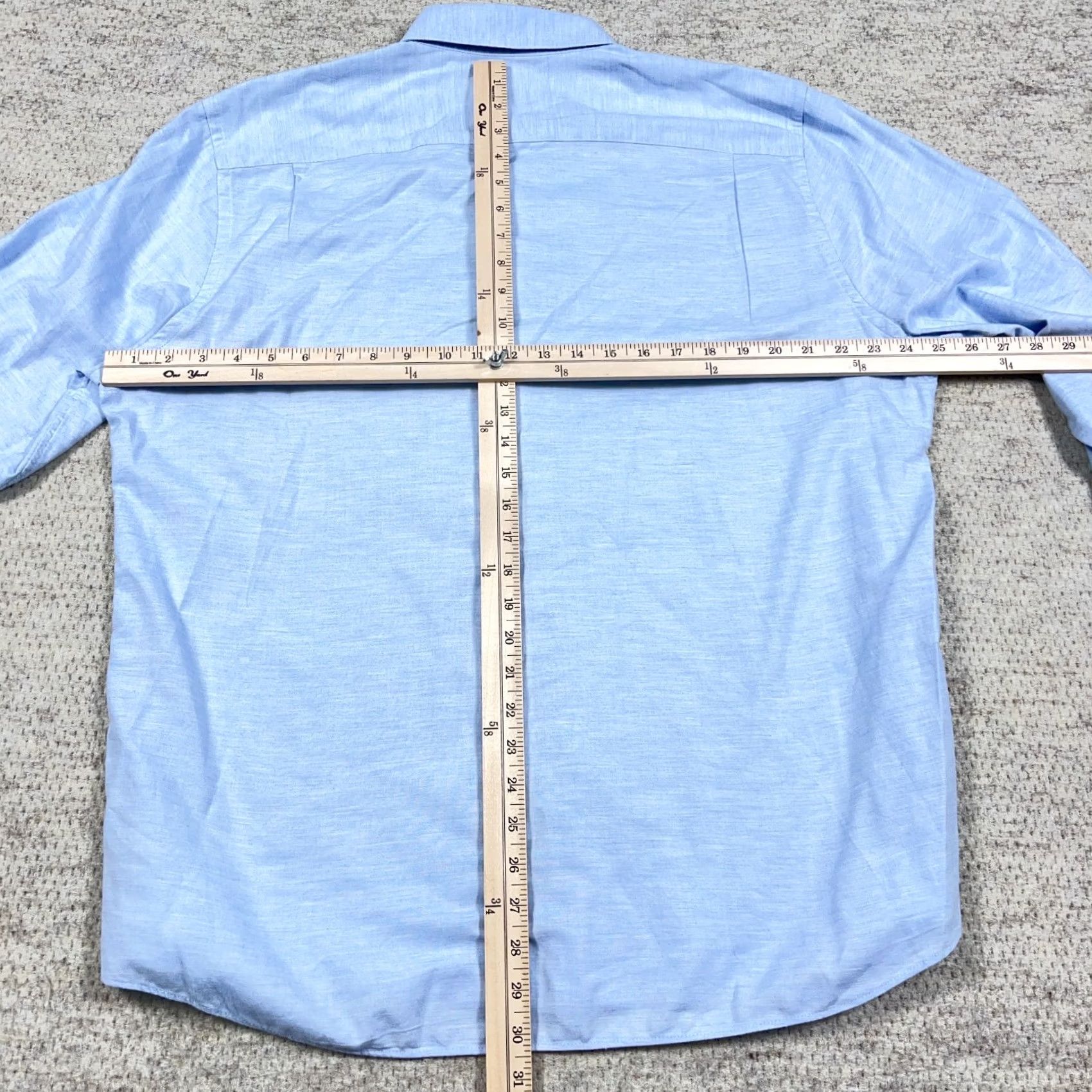 Faherty Faherty Shirt Men XL Light Blue Button Up Pocket Cotton Lyocell Blend Camp Dress Size 46R - 7 Thumbnail