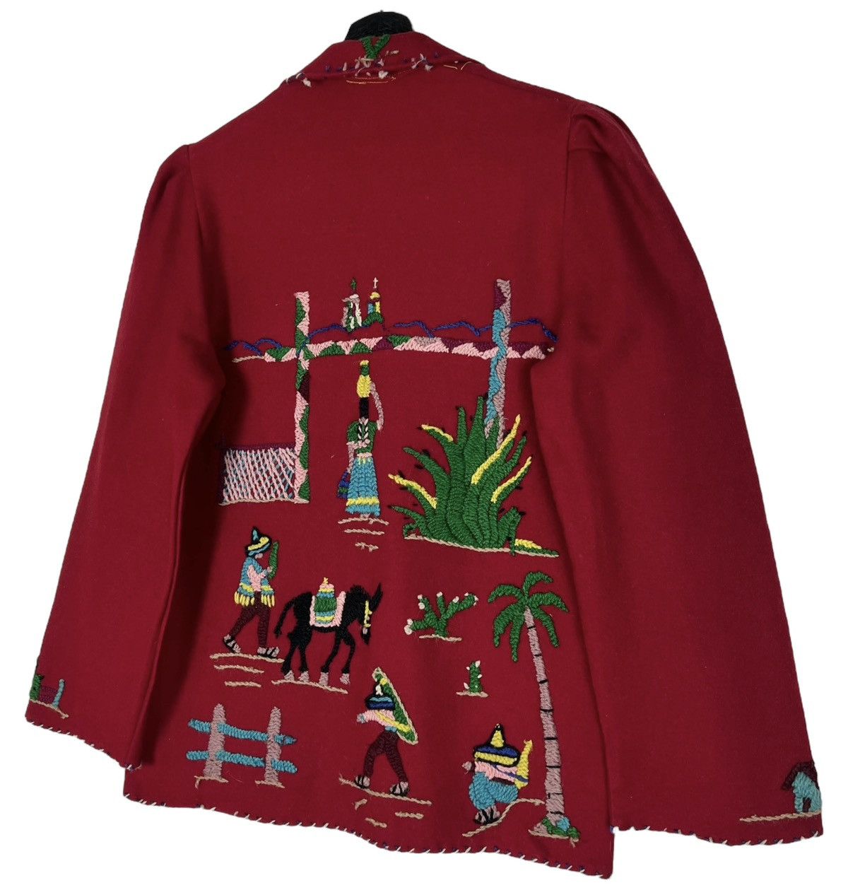 Mexicana Vintage 1940s-1950s hand embroidered Mexican souvenir jacket Size S / US 4 / IT 40 - 4 Thumbnail