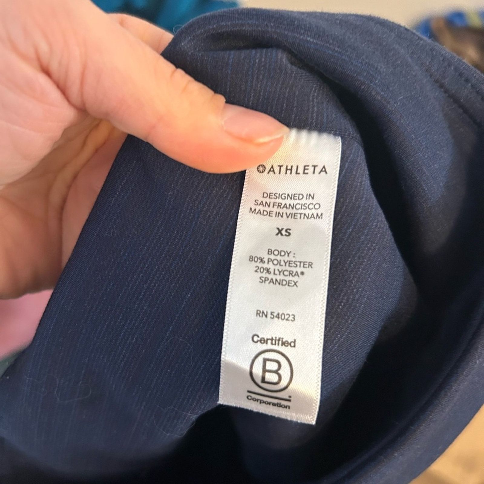 Athleta Athleta Navy Blue Space Dye Elation Textured 7/8 Tight Size 26" / US 2 / IT 38 - 5 Thumbnail