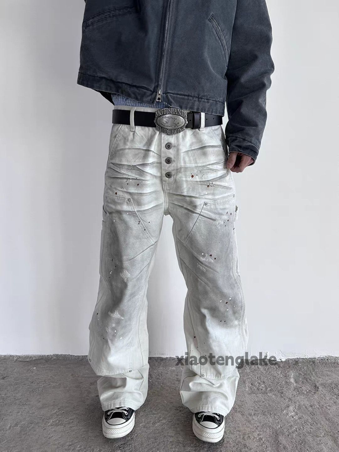 Vintage xtl vintage washed faded loose baggy carpenter pants Size US 30 / EU 46 - 1 Thumbnail