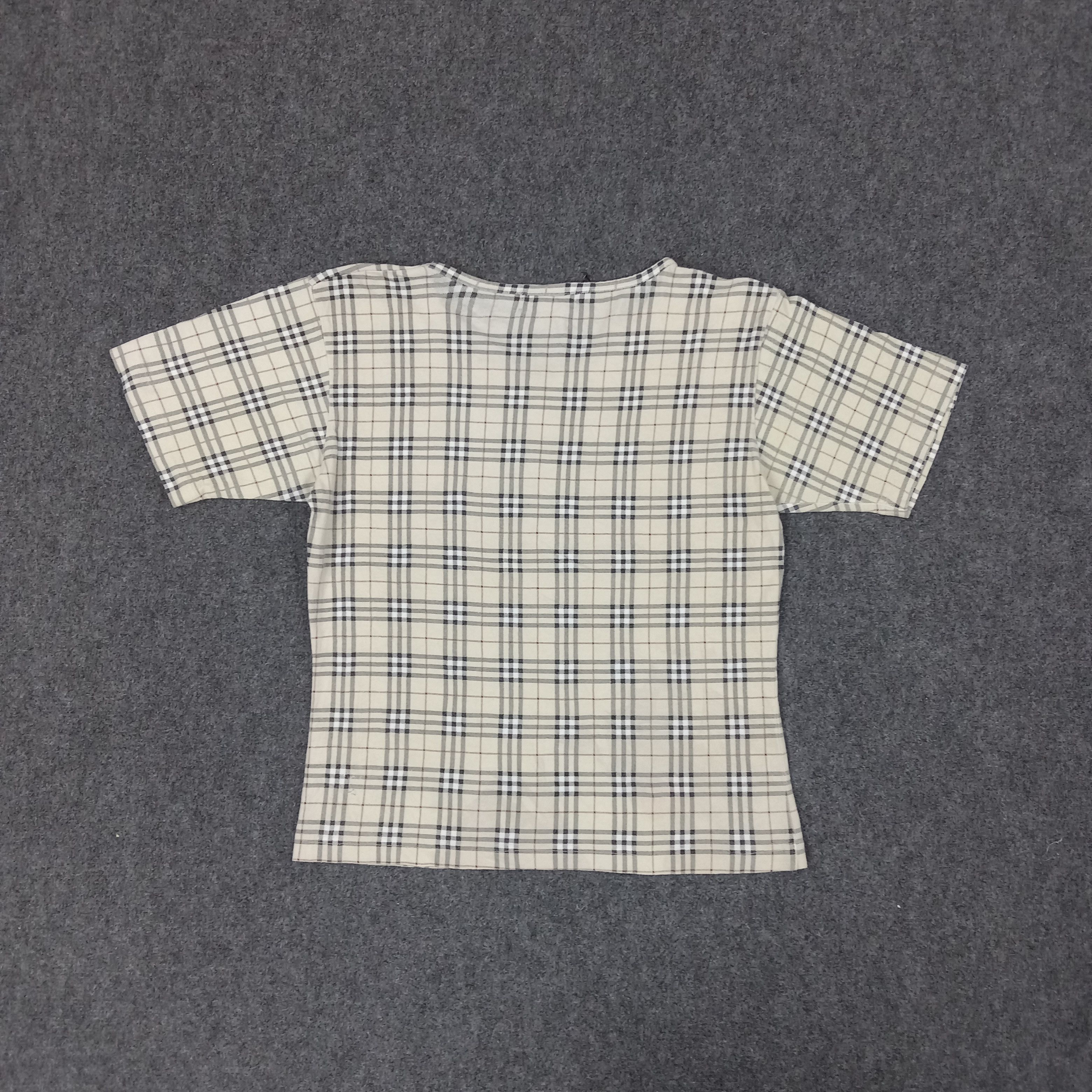 Burberry × Vintage Burberry London Nova Check Crop Tshirt Size S / US 4 / IT 40 - 5 Thumbnail