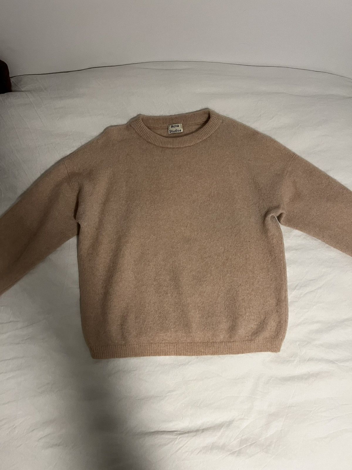 image of Acne Studios Mohair Knit Sweater in Pink, Men's (Size Large)