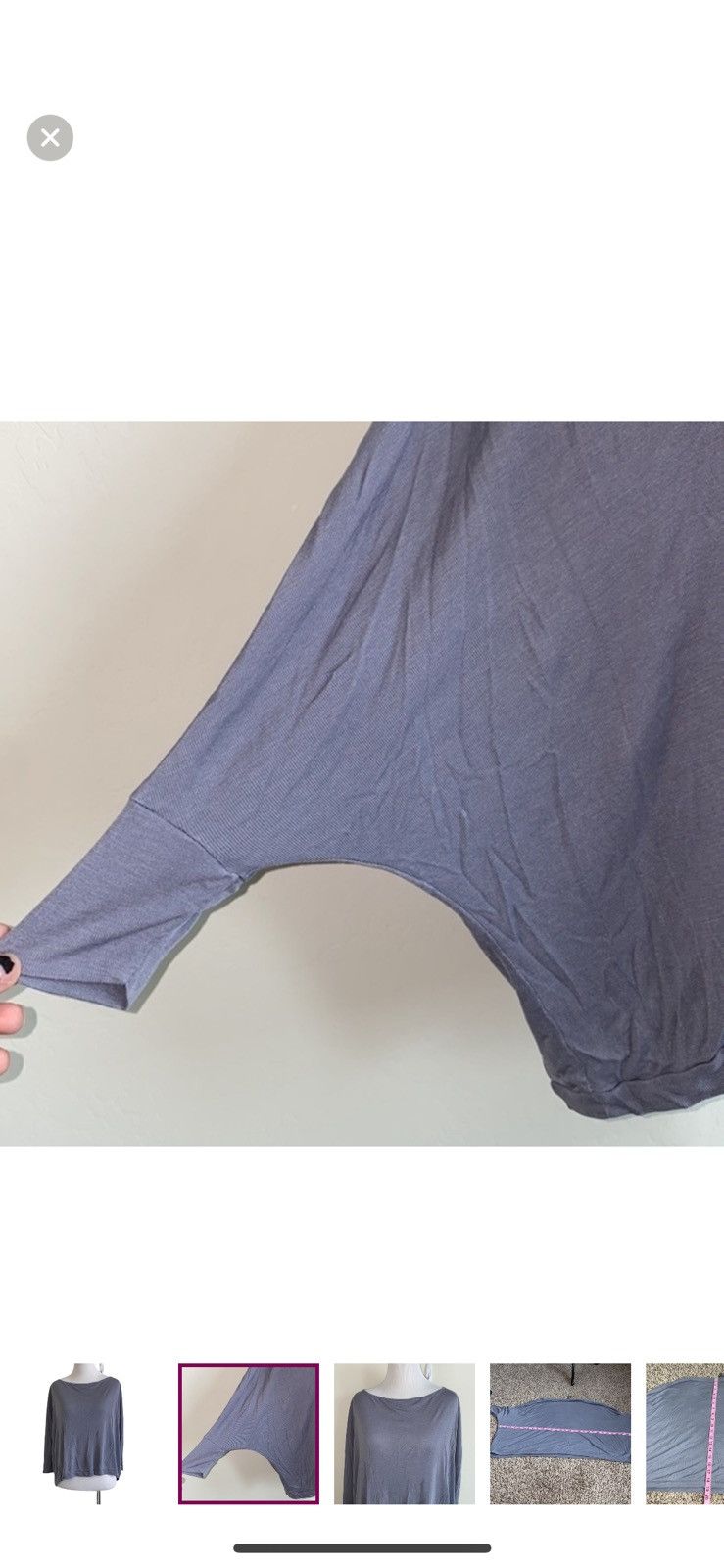 Vince Vince small grey boxy silk blend top Size S / US 4 / IT 40 - 3 Thumbnail