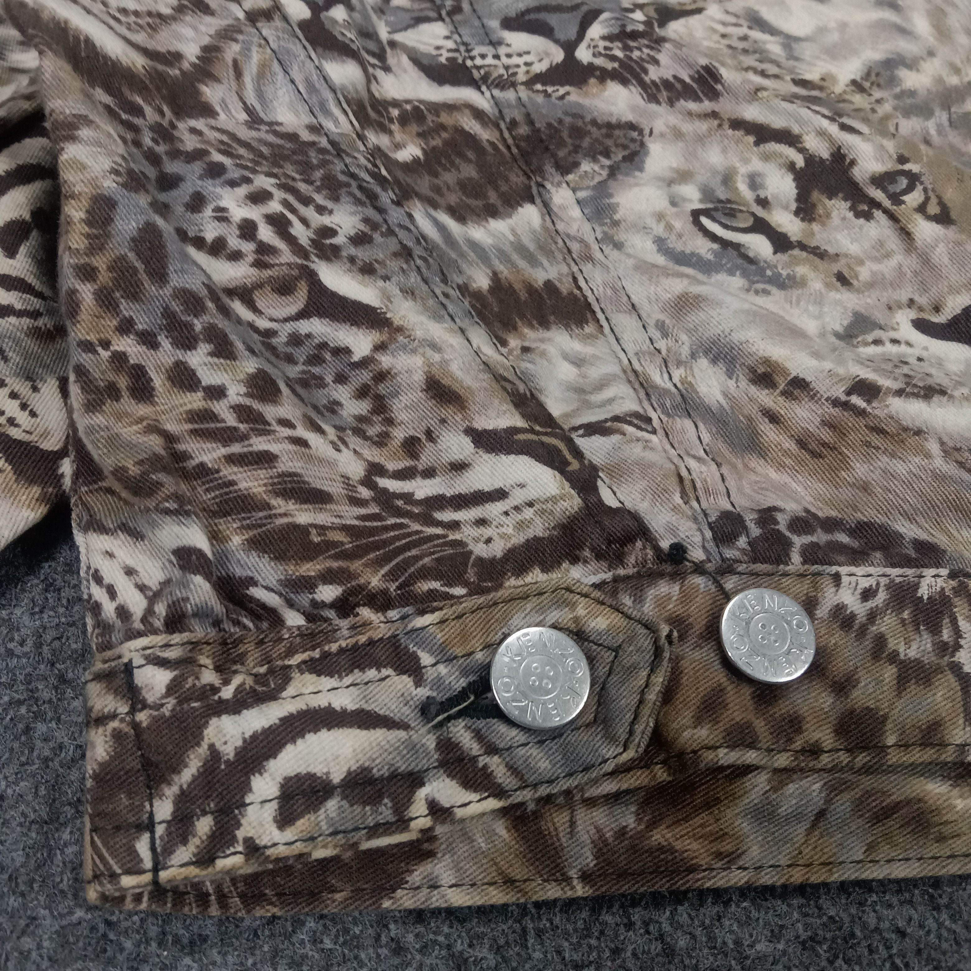 Kenzo 90’s KENZO JEANS Full Print Design Crop Jacket Size L / US 10 / IT 46 - 4 Thumbnail