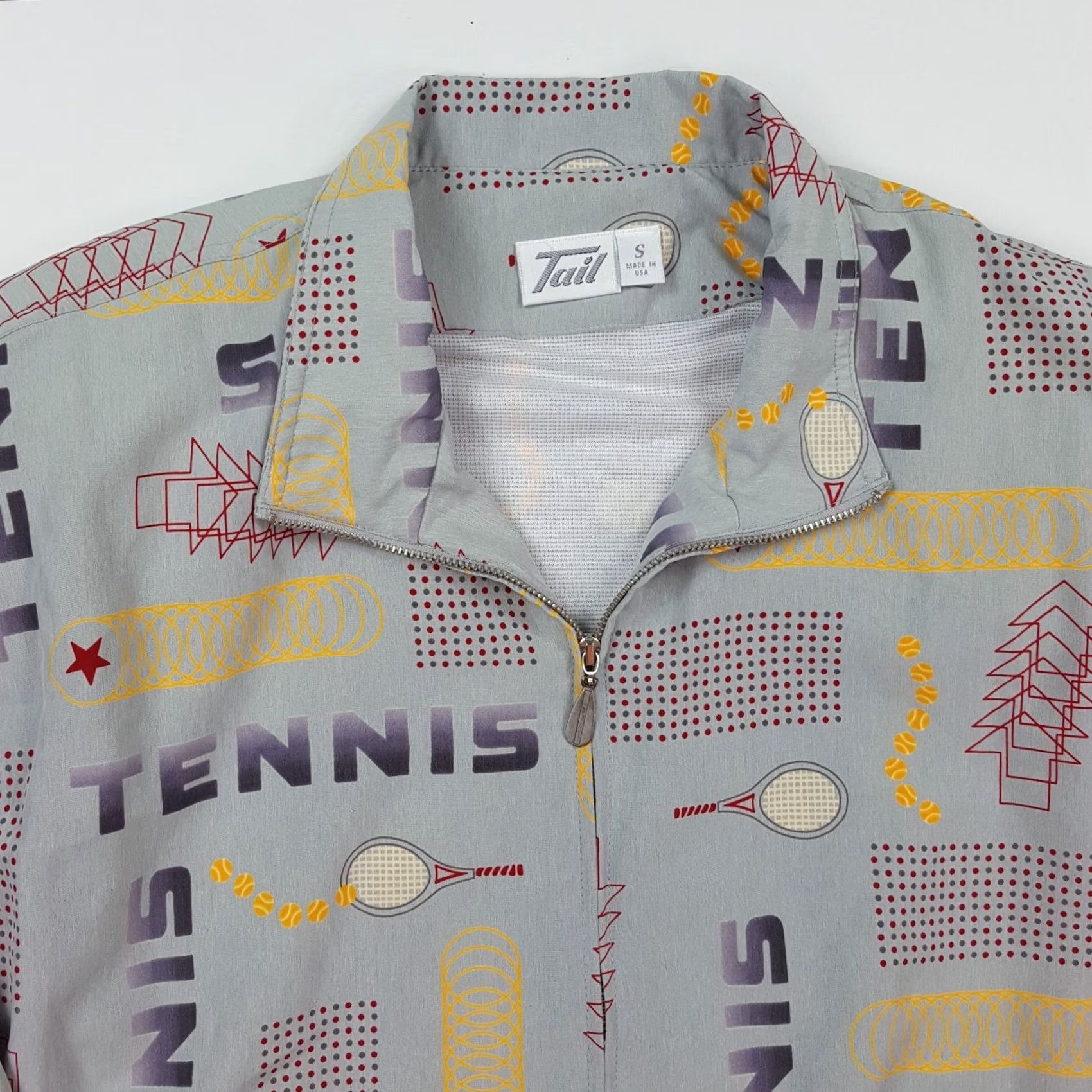 Vintage VINTAGE Tail Tennis Full Zip Women's S Gray Retro Jacket Sports 90s Casual Pockets Size S / US 4 / IT 40 - 2 Thumbnail