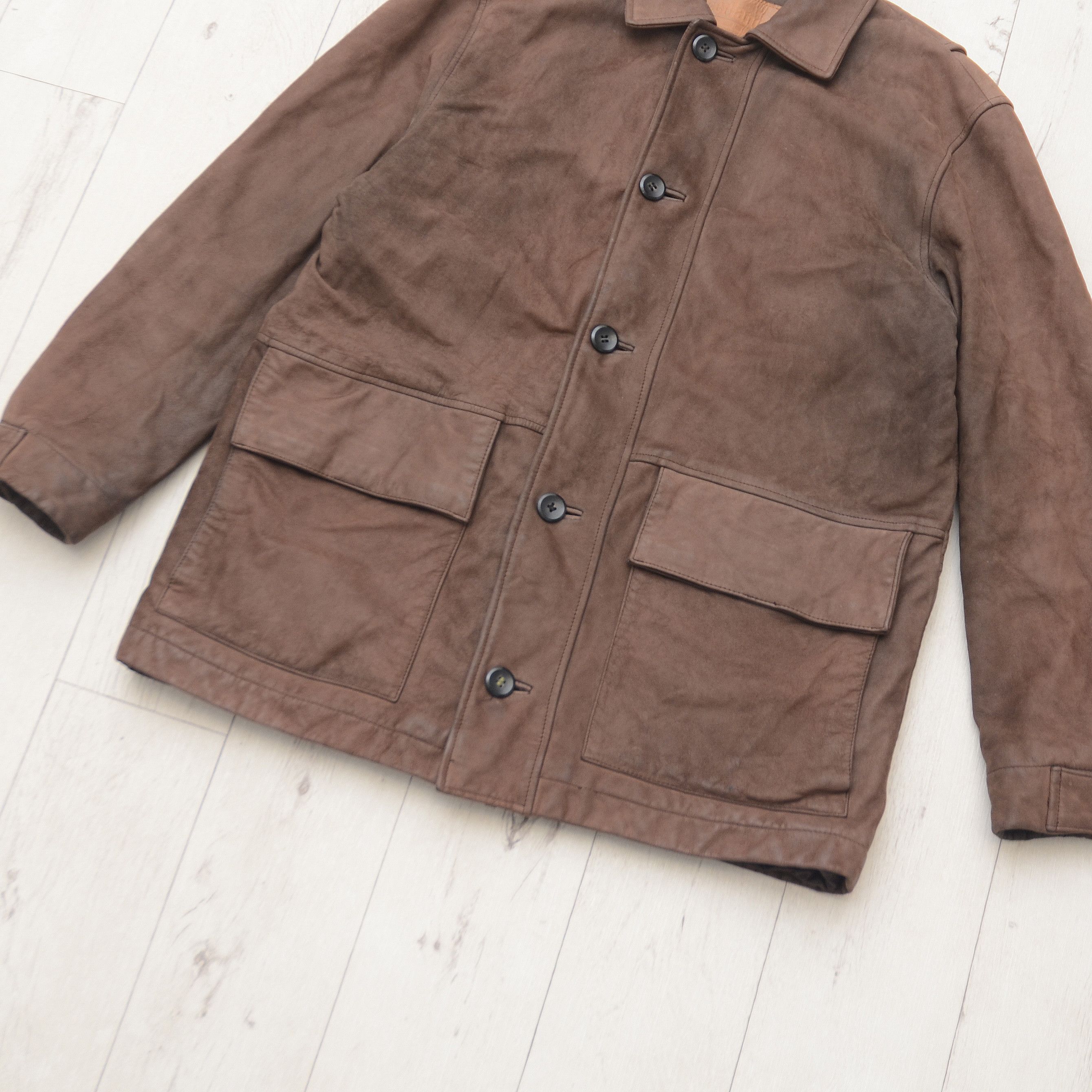 Timberland Vintage Y2K 2001 Timberland Brown Purple Leather Jacket S Size US S / EU 44-46 / 1 - 3 Thumbnail
