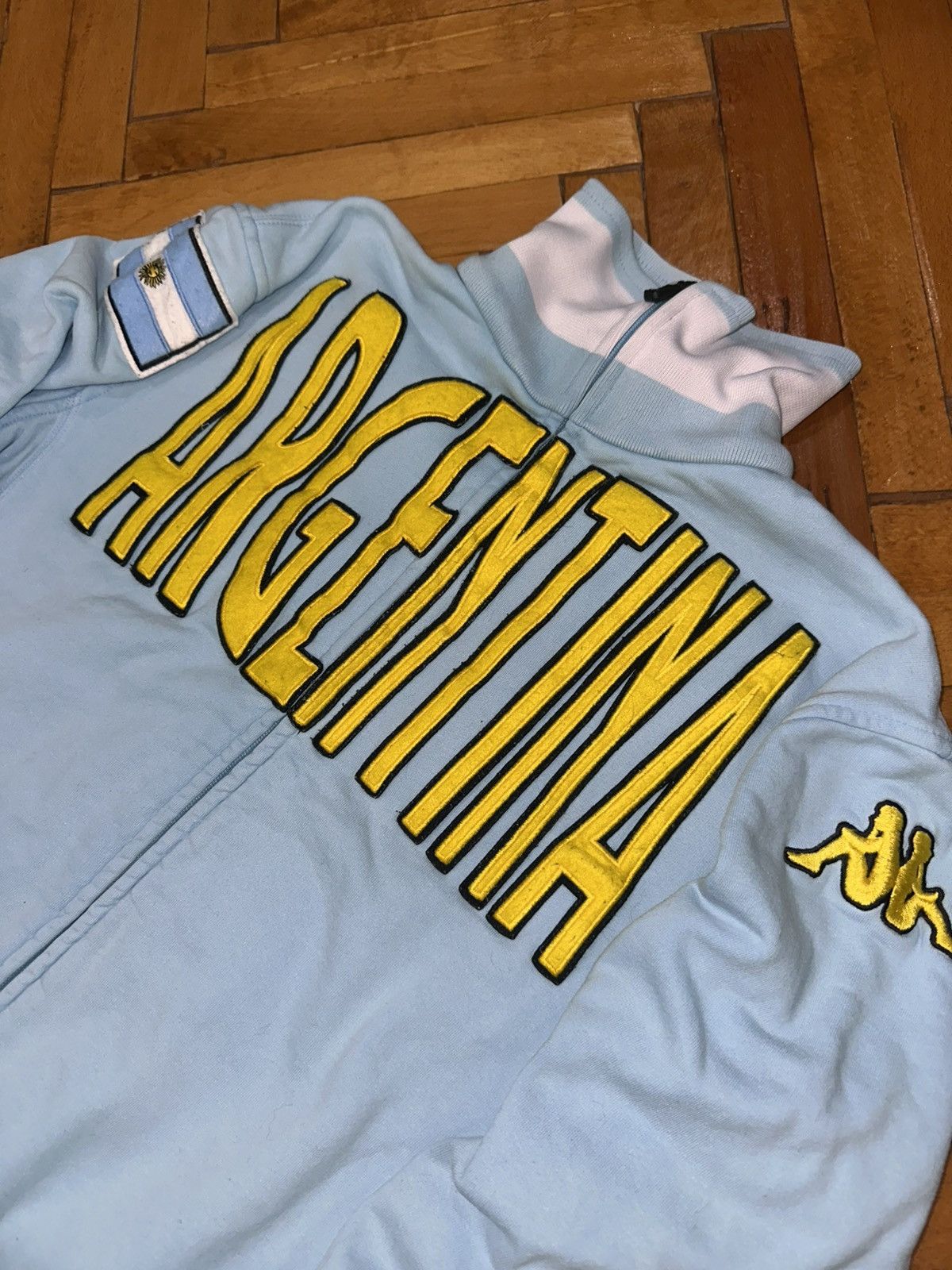Kappa × Vintage Vintage Rare Kappa Argentina Zip Up Sweater Size US S / EU 44-46 / 1 - 2 Thumbnail
