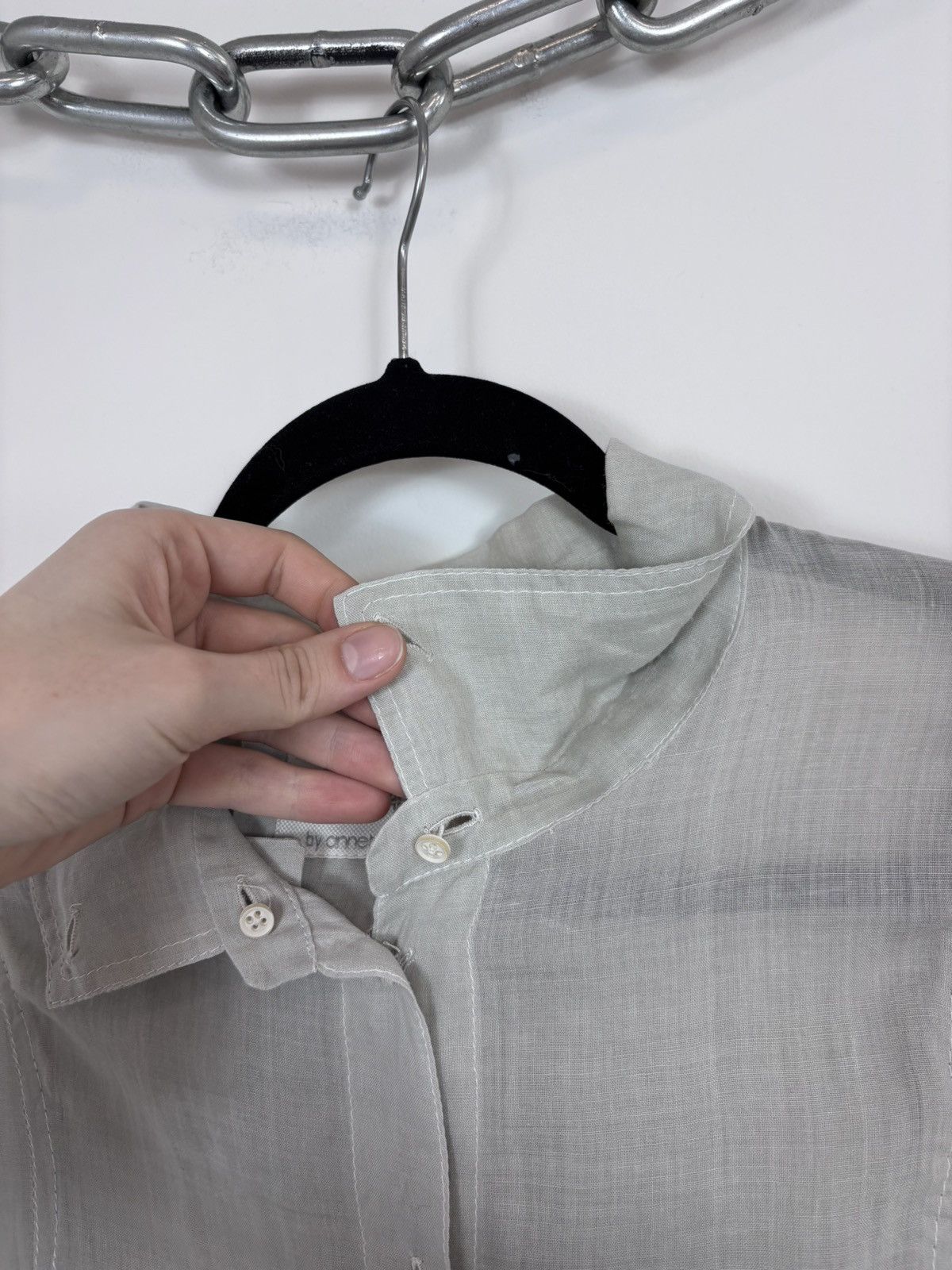 Annette Gortz Annette Gortz Women’s Ramie Grey Belted Shirt Dress Size S / US 4 / IT 40 - 8 Thumbnail