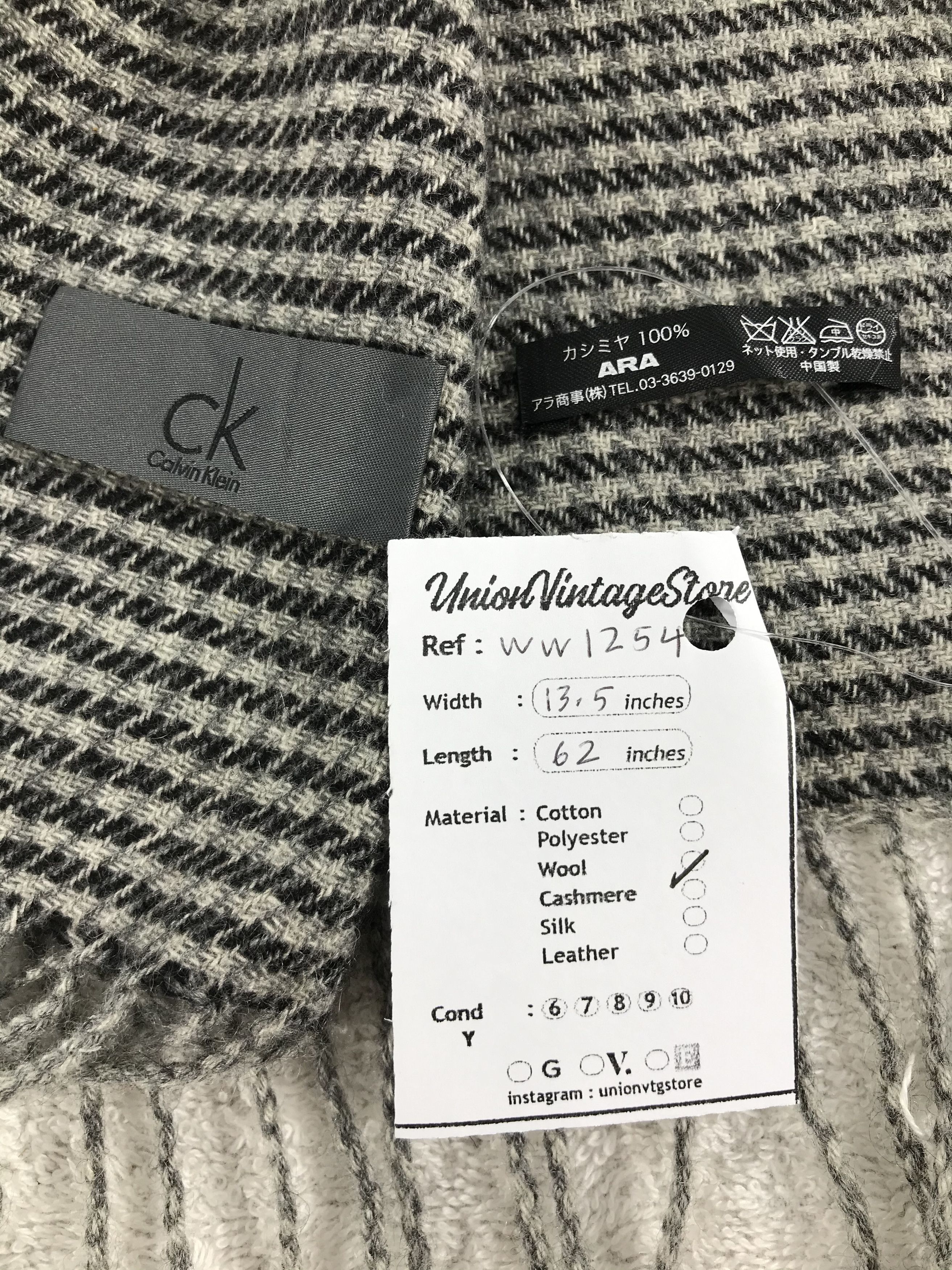 Calvin Klein × Vintage Calvin Klein Scarf / Muffler / Neckwear - WW1254 Size ONE SIZE - 4 Thumbnail