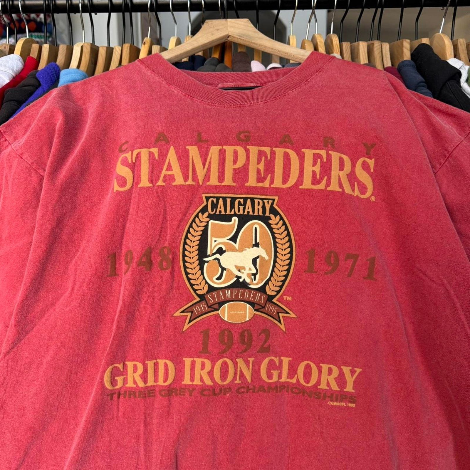 Other Vintage 1992 Calgary Stampeders Grid Iron Glory T-Shirt New Size US XXL / EU 58 / 5 - 2 Thumbnail