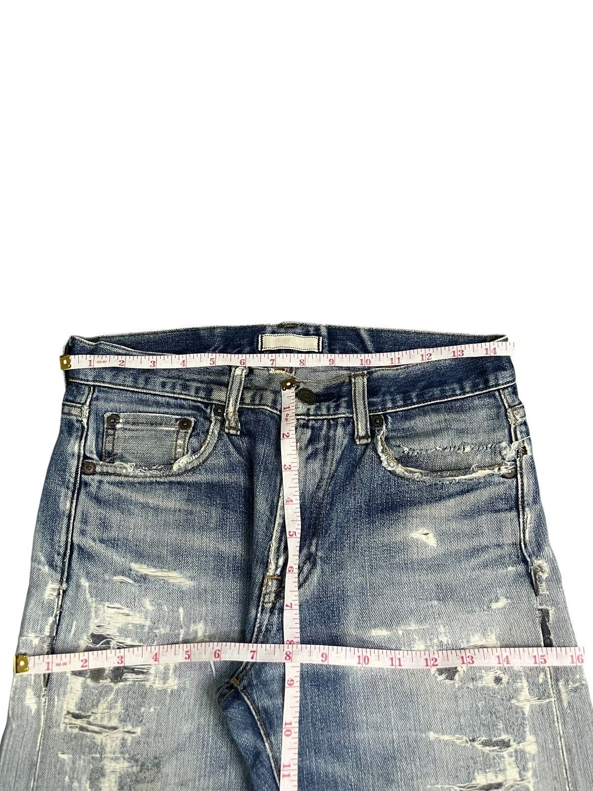 Uniqlo Vintage Uniqlo Faded Distressed Selvedge Jeans Size US 29 - 6 Thumbnail