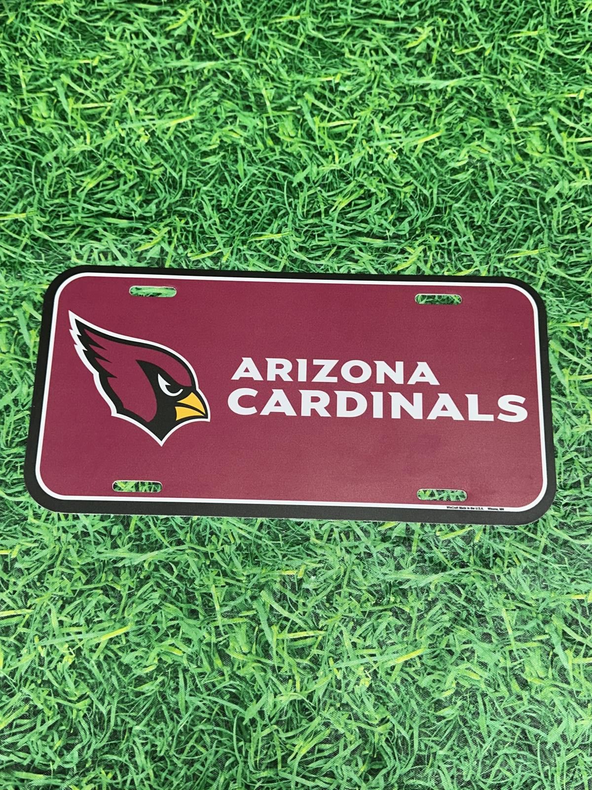 NFL Arizona Cardinals License Plate Plastic NFL NEW Size ONE SIZE - 1 Thumbnail